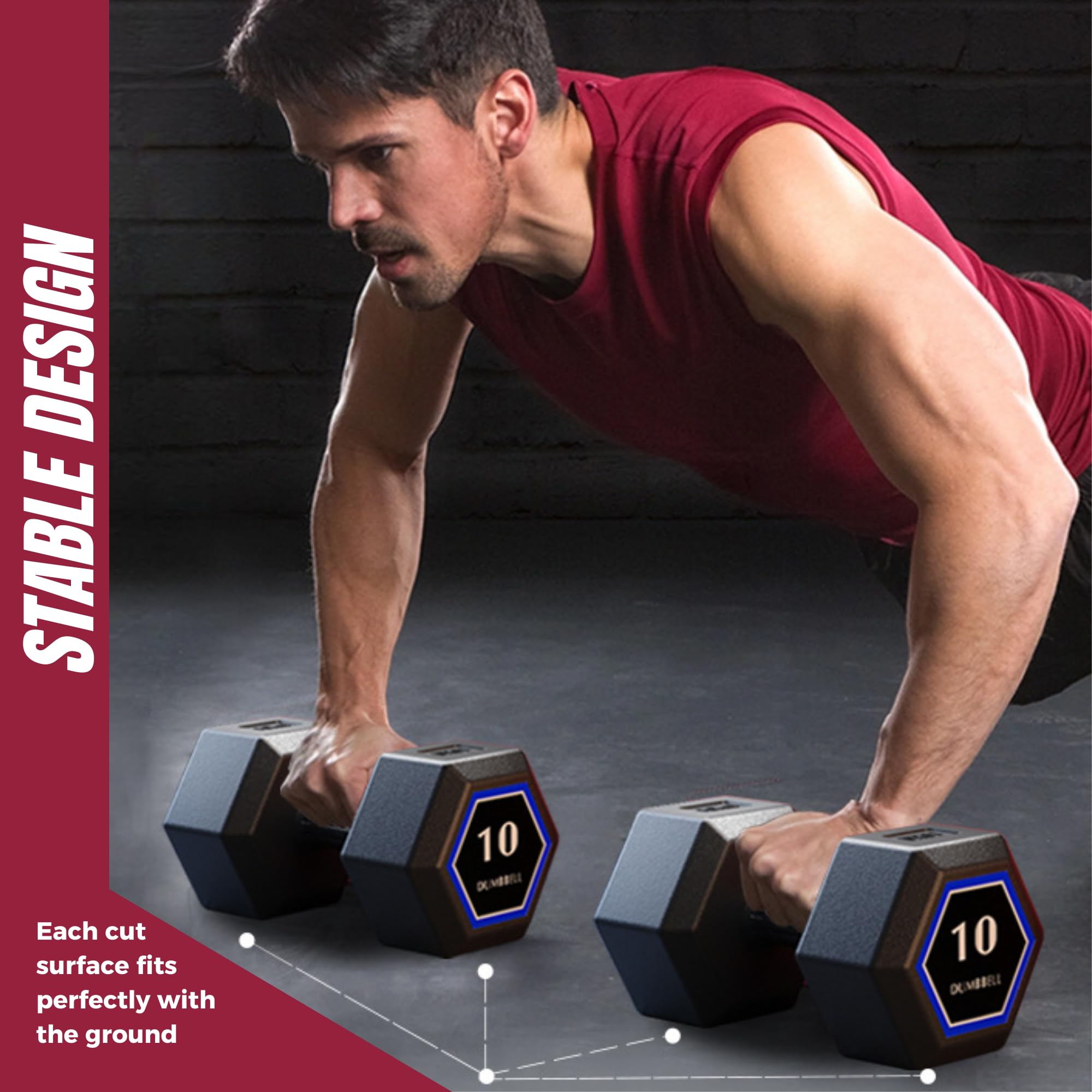 MAGIC SELECT Set di 2 Manubri da in PVC E Ferro Sabbiato, Pesi da Palestra, Manubri Antiscivolo, Ideali per Allenamento di Forza E Palestra in Casa, Pesi Fitness Ergonomici.