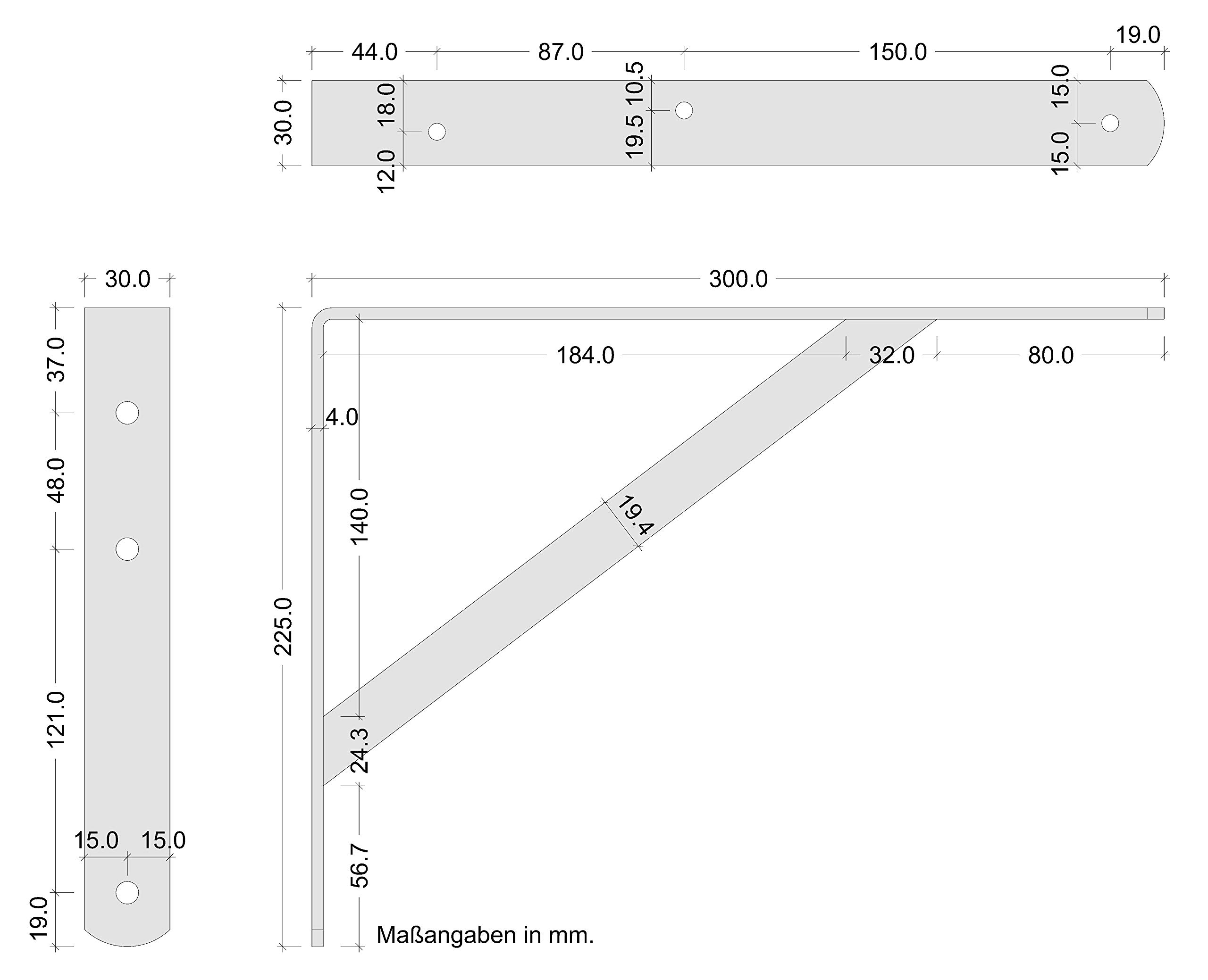 Supporti Angolari Per Scaffali - 10 Pezzi Portata 300kg