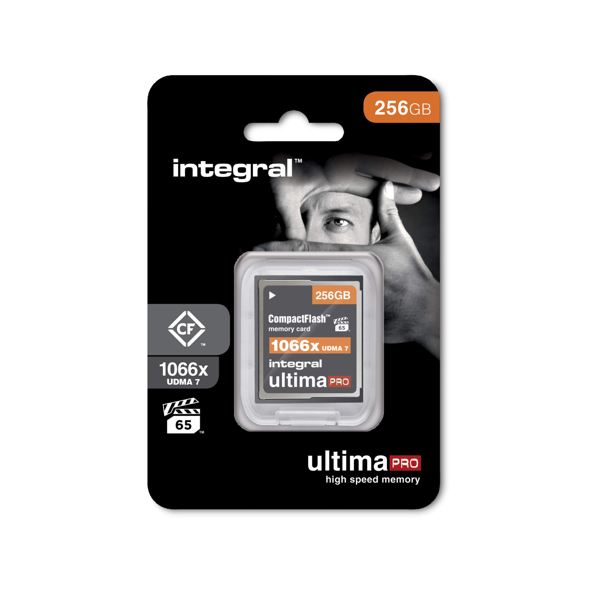 Integral 256GB Compact Flash Card UDMA-7 1066x Speed VPG-65 160MB/s Read and 135MB/s Write Professional High Speed Card