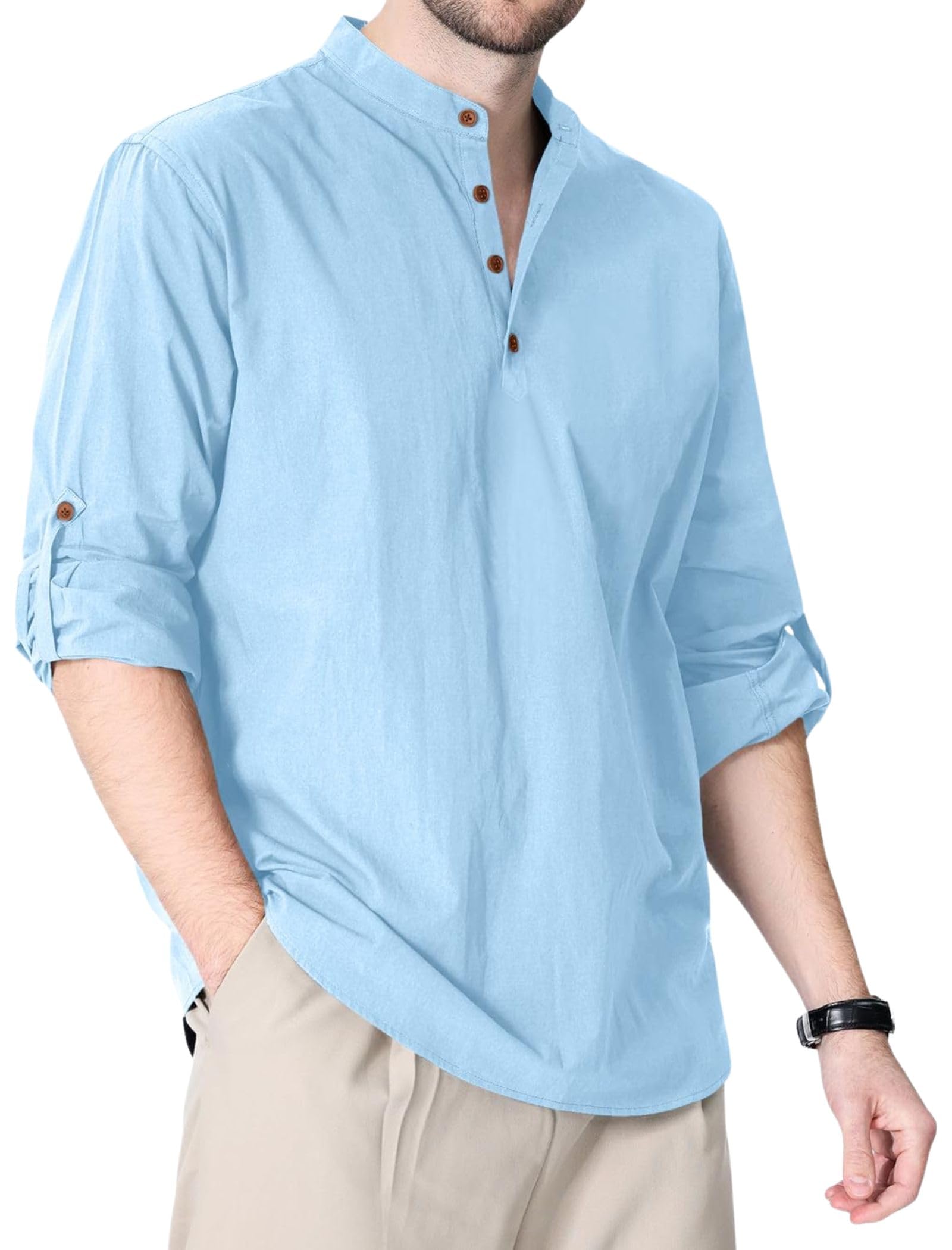 fifth u Men's Kurta || Chinese Collar Full Sleeves || Straight Hip Length Kurtas || Short Kurta for Men || for Festival || Function || Occasion Wear Fancy Kurta for-picture-25
