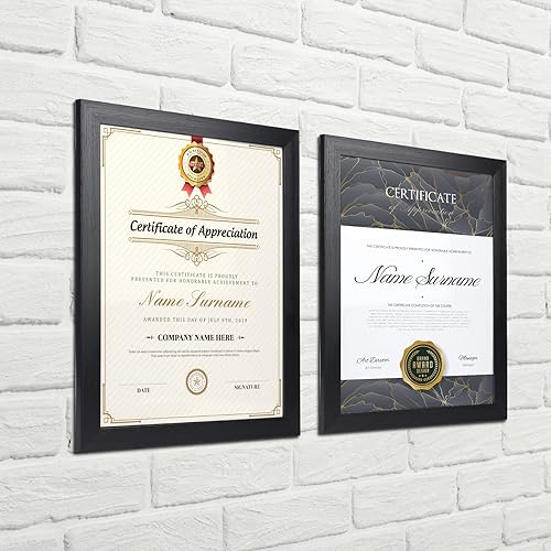 Miniatura 2 de Giftgarden Juego de 12 portarretratos negros de 8.5 x 11 pulgadas, varios marcos de 8.5 x 11 pulgadas a granel para certificado de premio, diploma