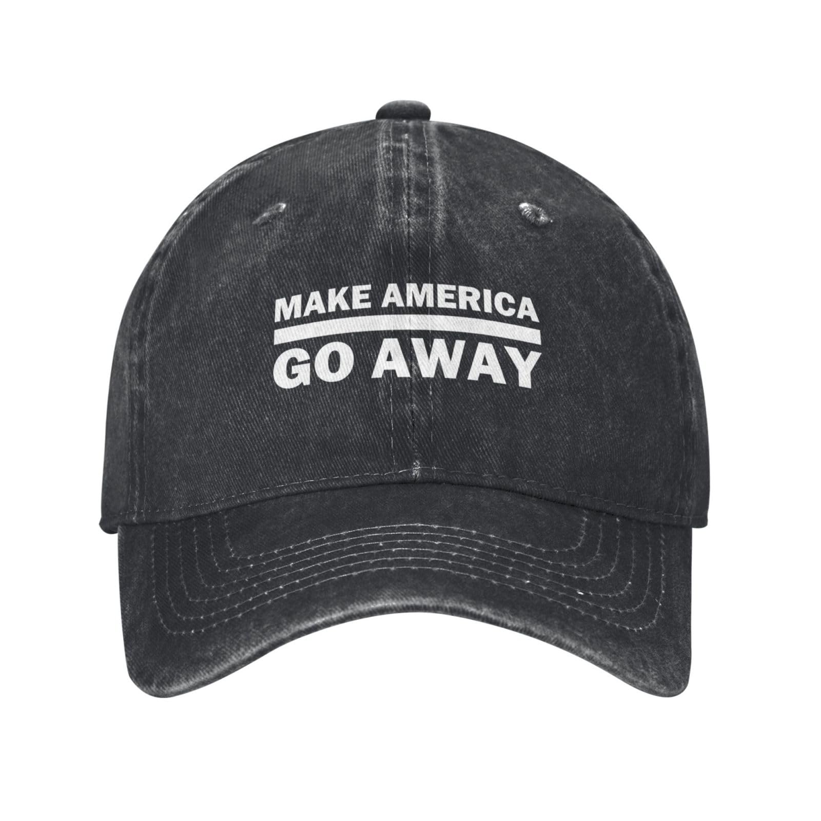 GQWJKSZ Make America Go Away Hat Women Funny Dad Hats Funny Gifts for Men Black