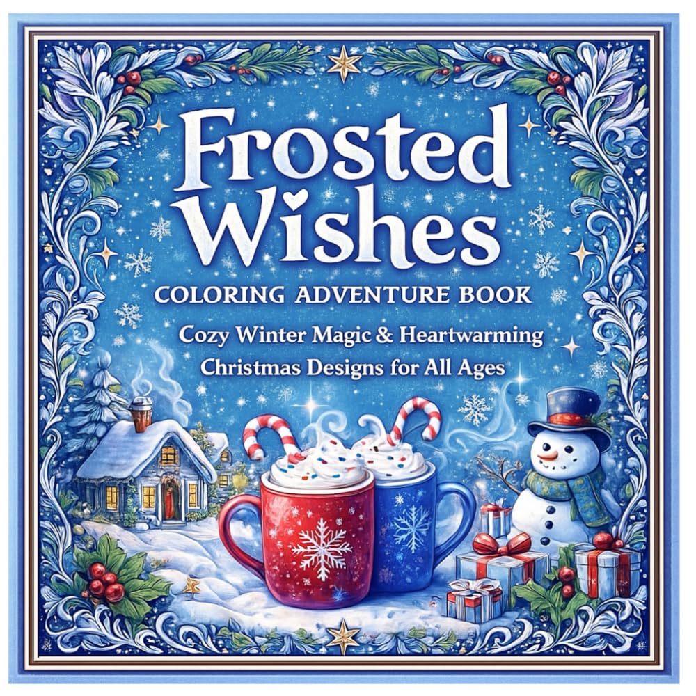 Frosted Wishes Coloring Adventure Book: Cozy Winter Magic & Heartwarming Christmas Designs For All Ages