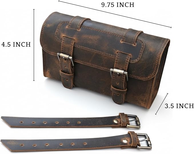 Bolsa de Cuero Vintage para Motocicleta M RUFOUS miniatura 3
