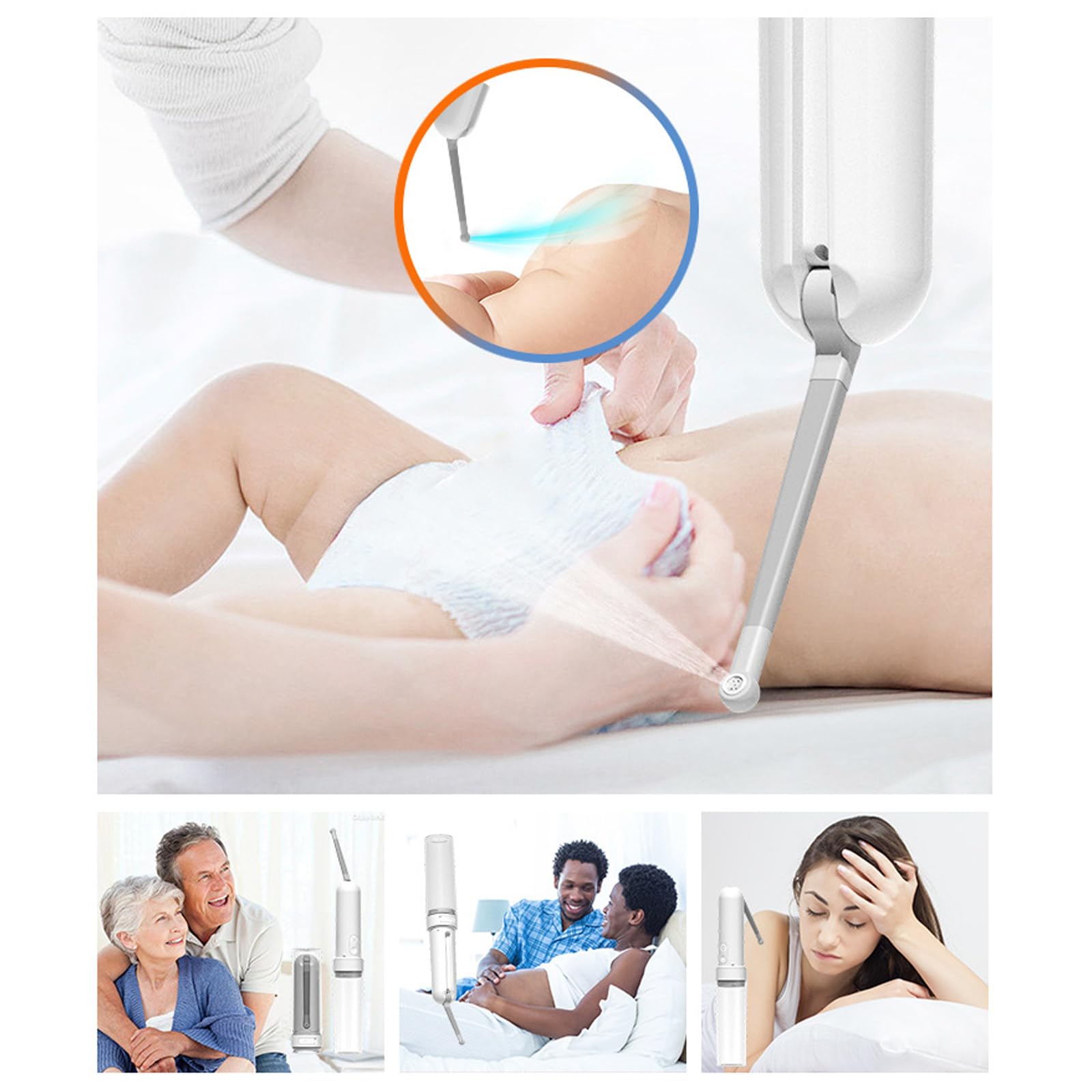 Dispositivo di lavaggio del bidet elettrico portatile intelligente Facile da usare Soluzione di cura intimaDispositivo femminile elettrico per le donne bidet