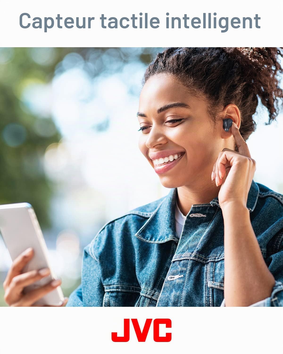 JVC True Wireless écouteurs avec réduction de Bruit, Confortables et Design, Embouts en Mousse à mémoire de Forme, 3 Modes sonores, Bluetooth 5.3, Autonomie 28H, HA-Z250T-B (Black)