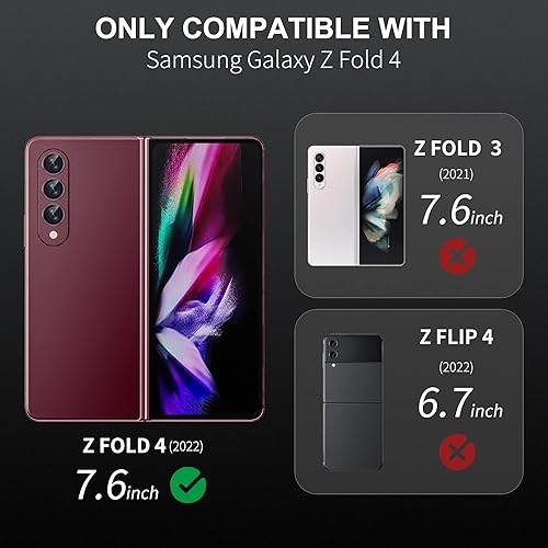 Miniatura 2 de WSKEN Funda protectora de lente de cámara para Samsung Galaxy Z Fold 4, antiarañazos HD de vidrio templado de vidrio templado para cámara, película