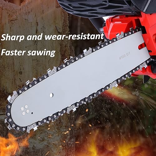 Miniatura 7 de Xuanyue Motosierra de gasolina de 10 pulgadas, motosierra de mango superior refrigerada por aire, motor de 2 tiempos de un solo cilindro de 25.4 cc,