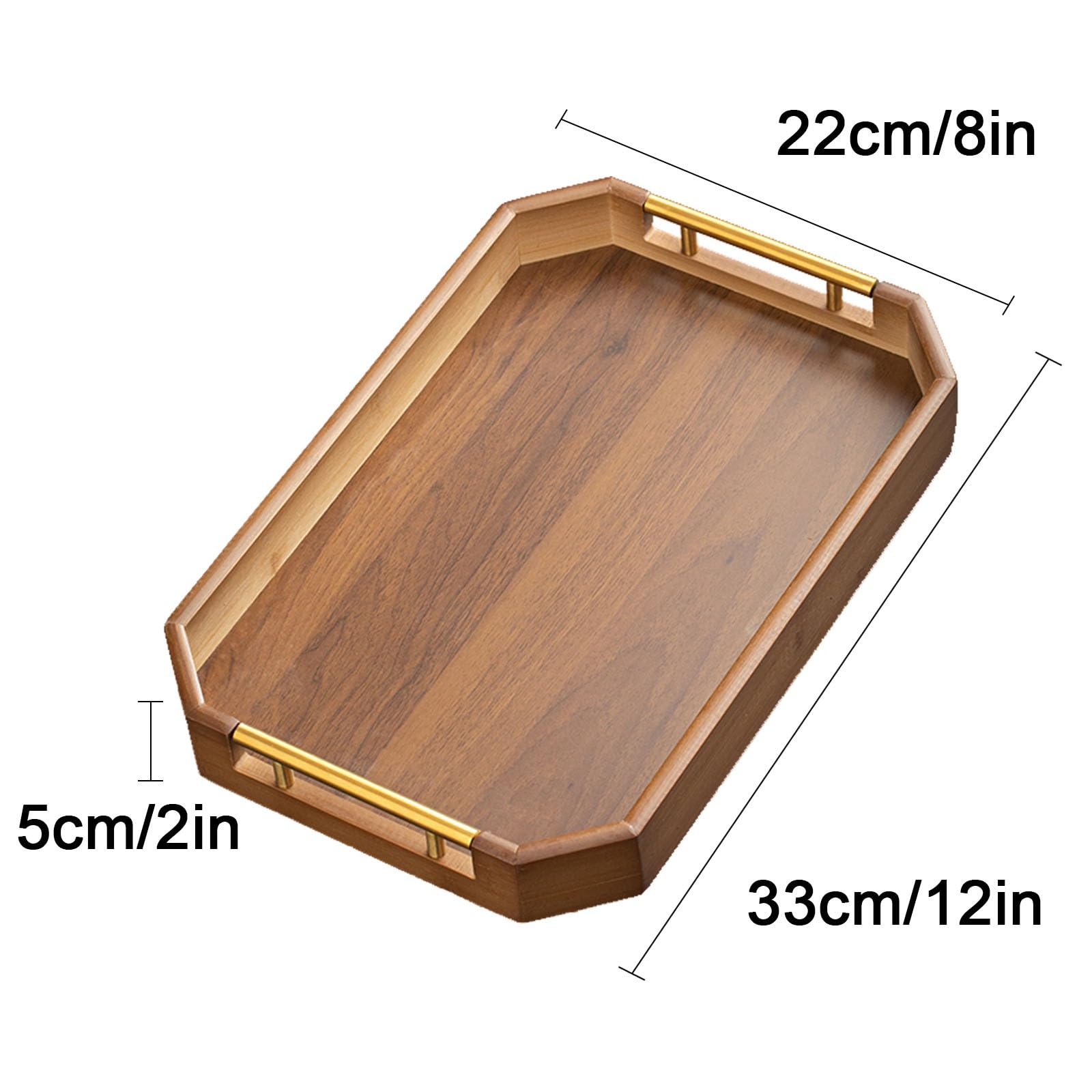 Bandeja de madera con asas, ideal para el desayuno en la cama, mesa de café, comedor, decoración del hogar, diseño rústico, ideal para servir alimentos, idea de regalo para ella