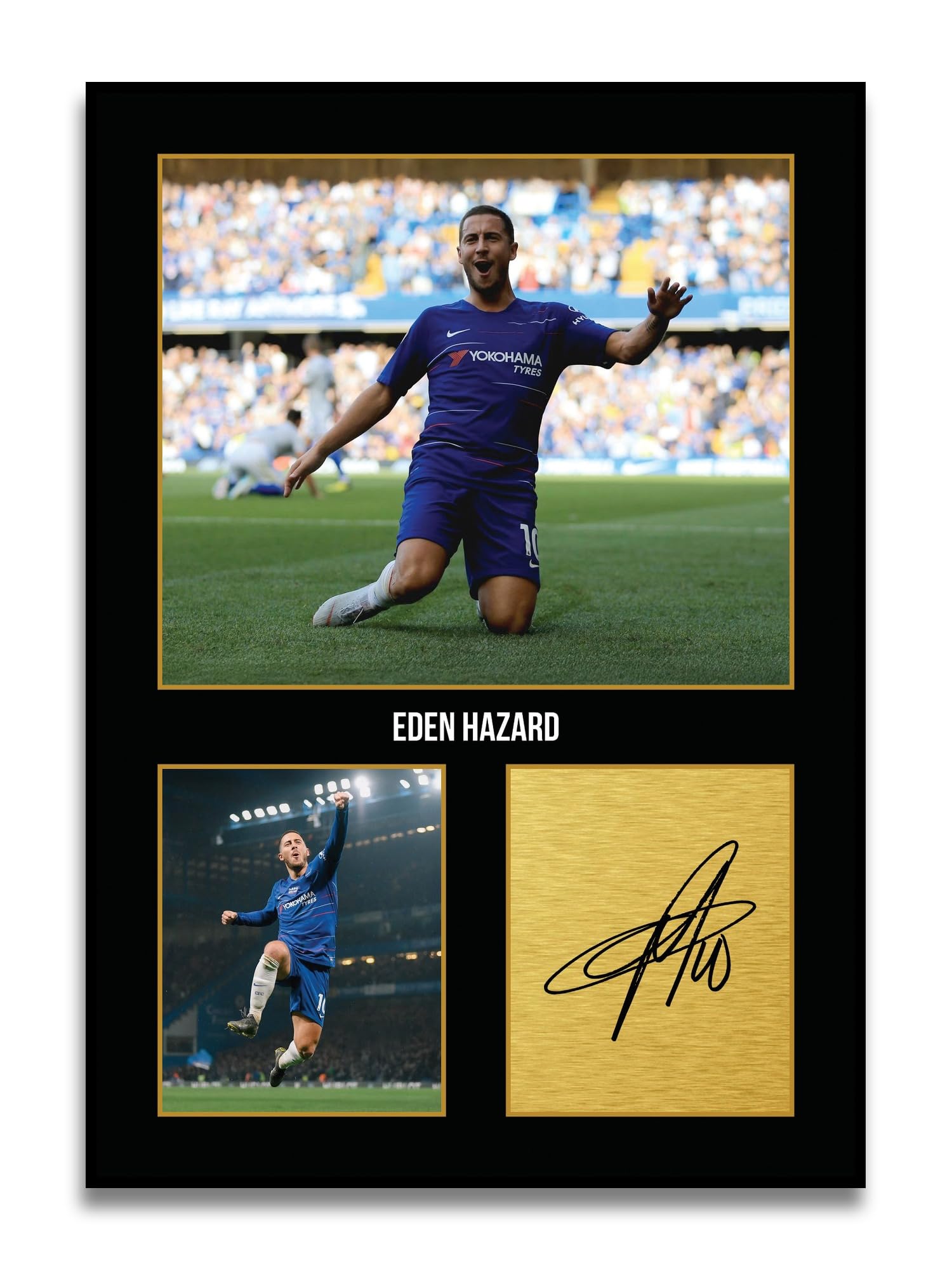 HWC Trading Eden Hazard Gifts Printed Signed Autograph Picture for Football Fans and Supporters (ID-004918) - A4 Print Only