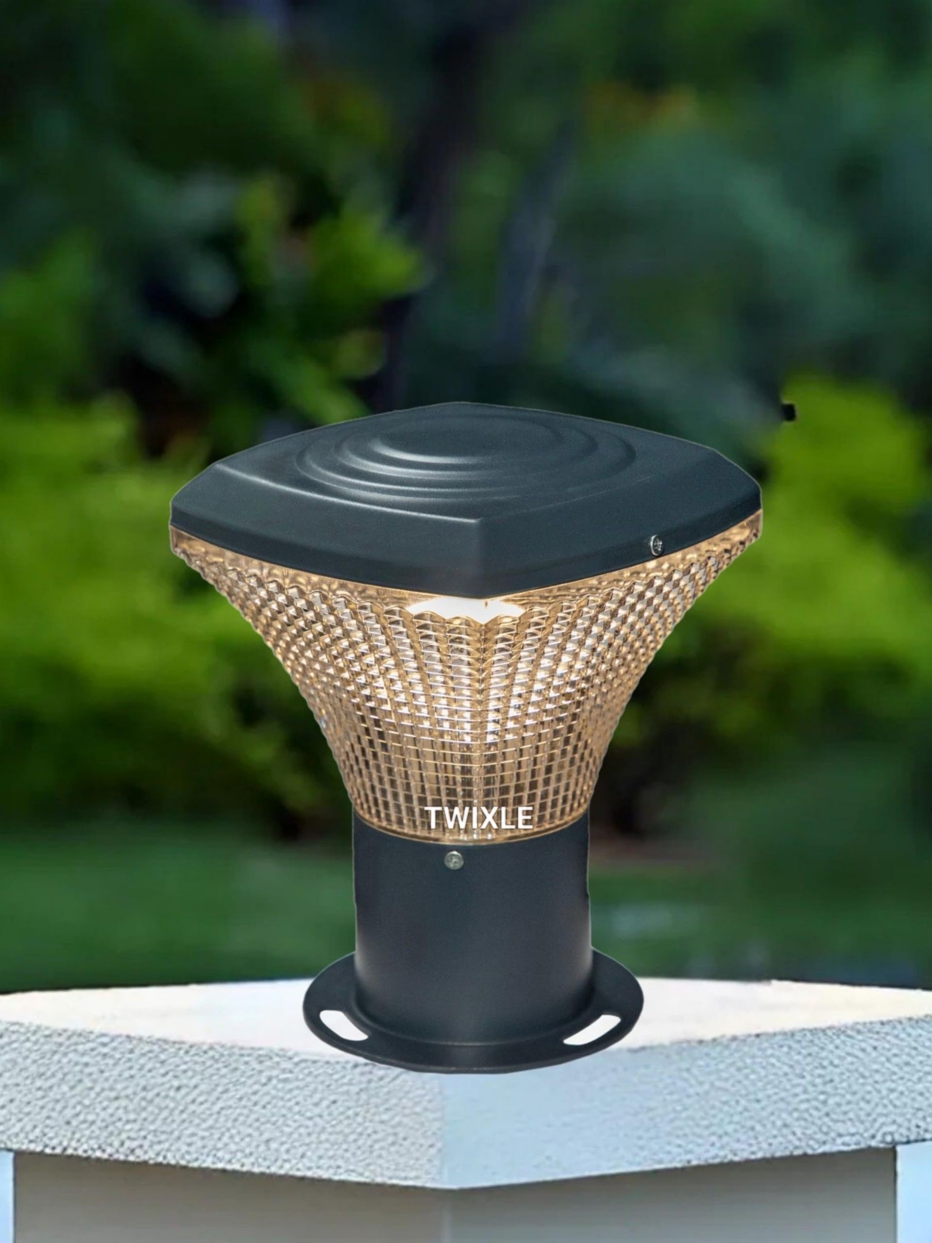 Metal ad Acrylic Glass Outdoor Gate Light Energy Efficient, Waterproof Decorative Exterior Fixture for Garden Pillars, Entry Gates, Porch, Patios, Driveway(OMAX) (Without Bulb, 1, Pack)-image-35