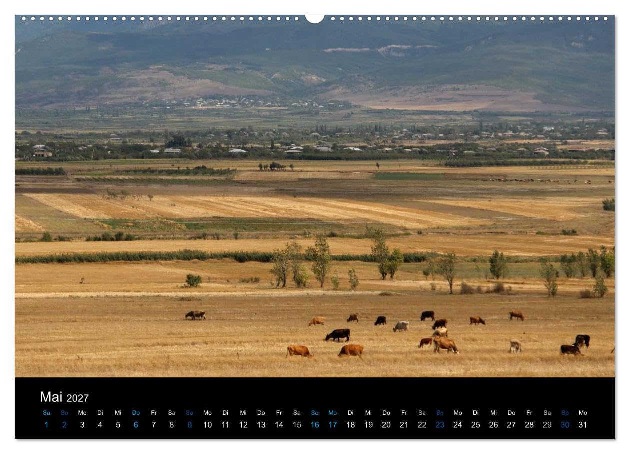 CALVENDO - Georgien (Wandkalender 2027 DIN A2 quer), Monatskalender: Ein Monatskalender mit farbenprächtigen Fotos aus Georgien (Querformat, 14 Seiten)