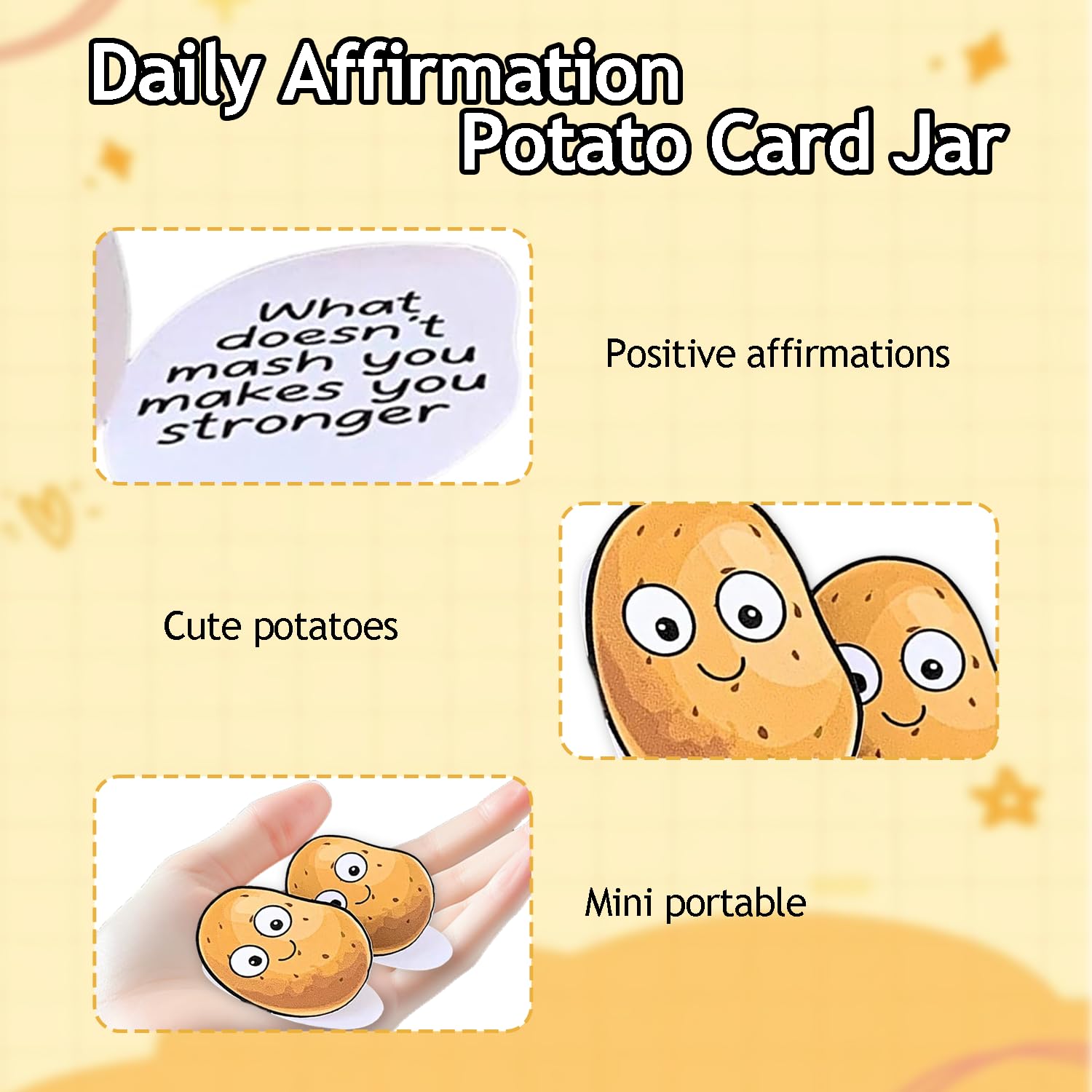 Daily Affirmation Potato Card Jar - Image 3
