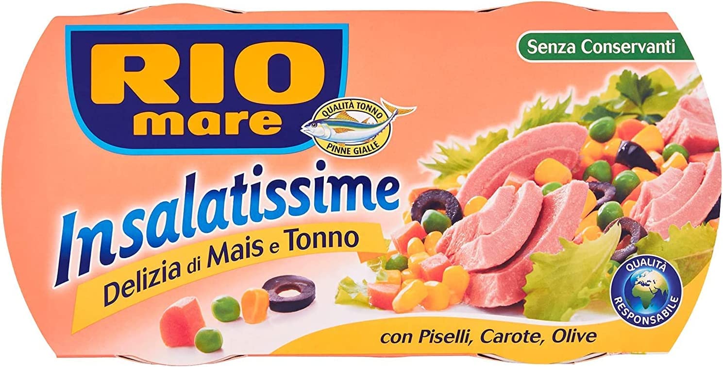 Rio Mare Insalatissime Delizia di Mais e Tonno Pinne Gialle 2 x 160 g + Insalatissime alla Messicana e Tonno Pinne Gialle 2 x 160 g + Insalatissime Orzo, Farro e Tonno 2 x 160 g