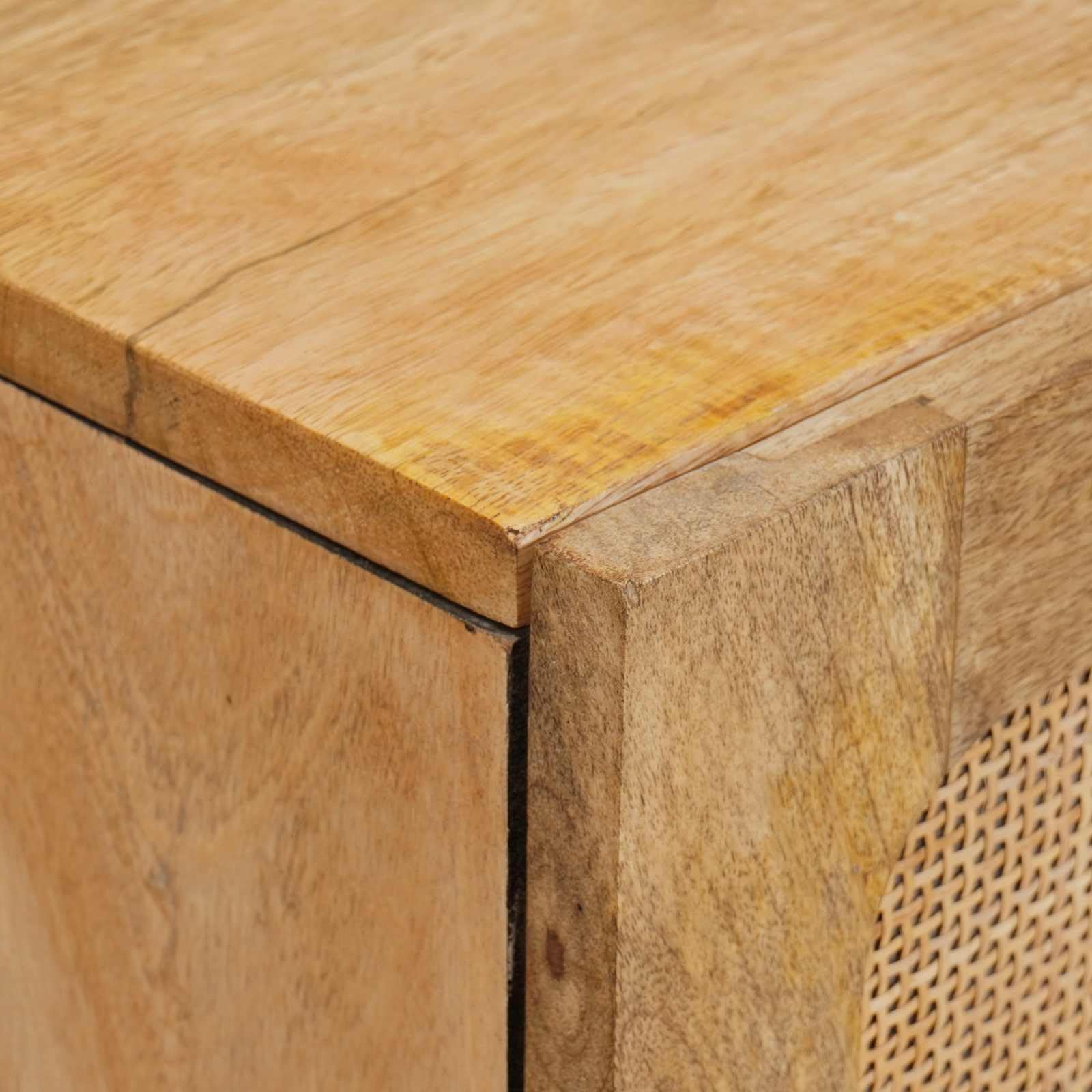 vidaXL Aparador Alto Marrón 40 x 33 x 110 cm Madera de Mango Maciza