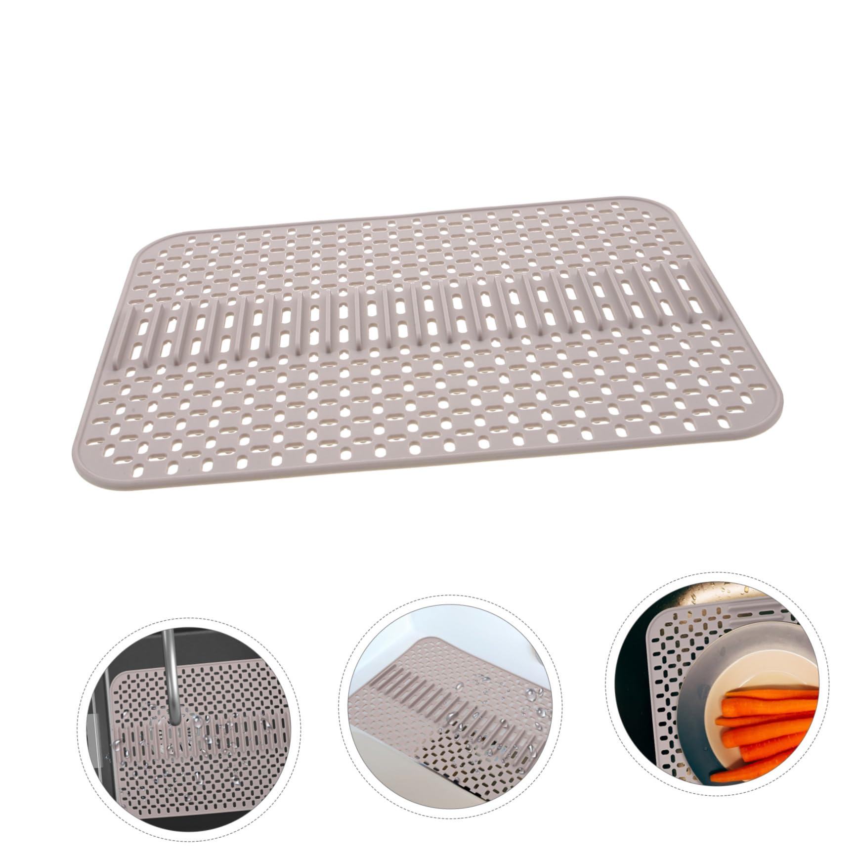 LIFKOME Tappetino Lavello Cucina in Silicone, Drenante e Antiscivolo, Protegge Fondo del Lavello, per Piatti Delicati e Tazze da Tè, Facile da Pulire