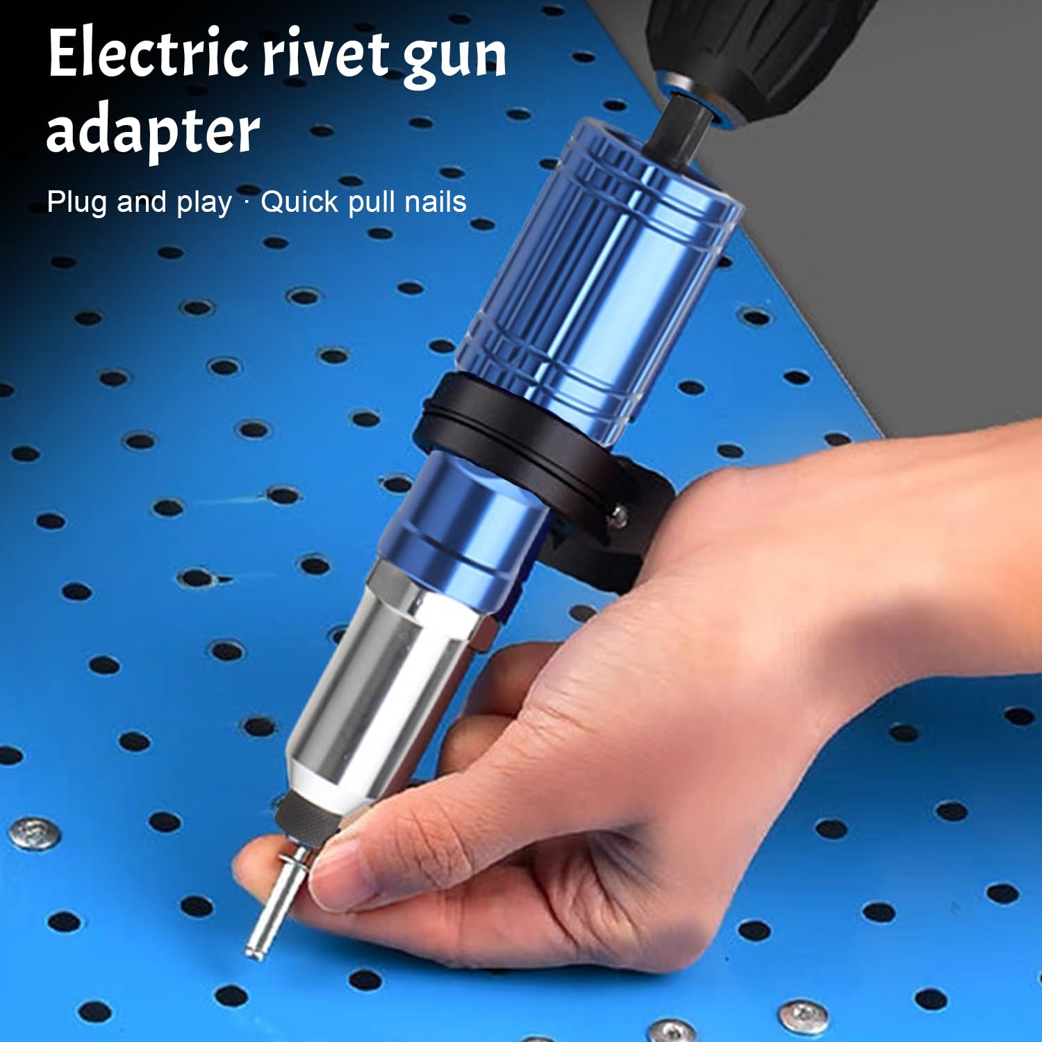 Kit Pinze Per Rivetti Con 180 Rivetti Ciechi - Adattatore Per Trapano A Batteria - 6 Misure Per Fai Da Te E Professionisti