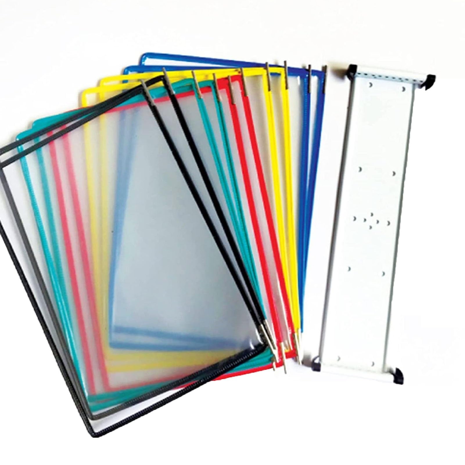 cartelline a più pagine, 10 tasche espositive, formato lettera, metallo PVC resistente for esposizione in ufficio/casa e archiviazione di documenti A4