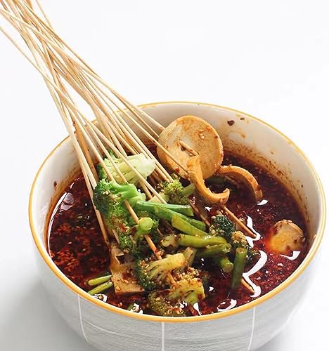 Miniatura 5 de Pinchos de bambú natural, 200 brochetas para asar a la parrilla, pinchos de madera de 12 pulgadas para barbacoa, aperitivo, brochetas de frutas,