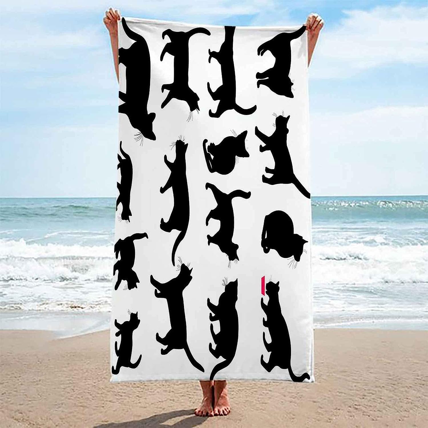 Telo Mare, Telo Fitness, Telo Da Palestra, 200 X 200 Cm, Asciugamano In Microfibra, Compatto, Asciugatura Rapida, Ultra Assorbente, Ultra Leggero, Per Sport, Tema Travel, Modello Anim -9U9S+C2Y4-6B1J