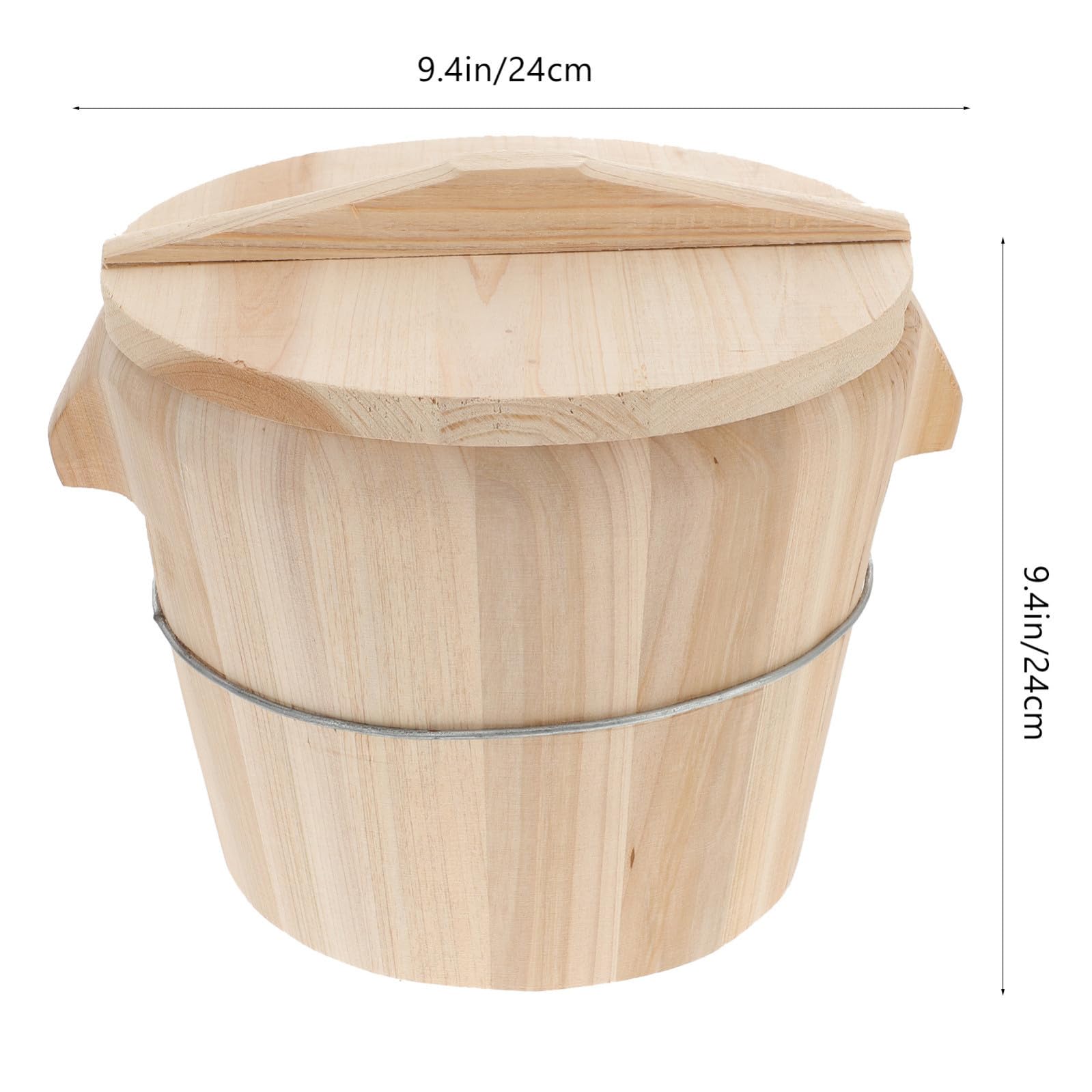 Alipis Vaporera de Arroz Cubo al Vapor Artesanal de Madera Diseño de Fondo Móvil y Aroma Natural para Cocinar al Vapor en Cocina Tradicional