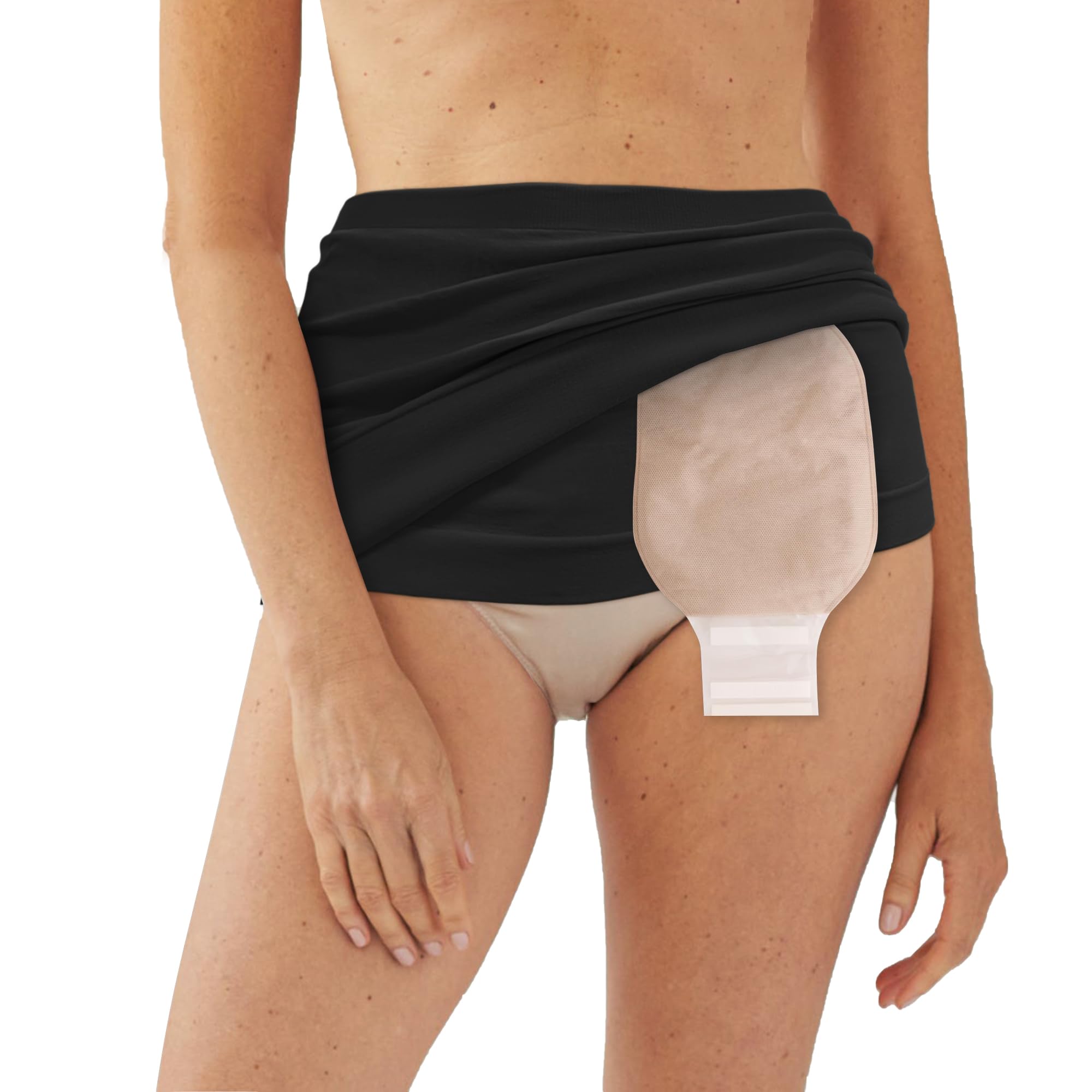 Ostomy bag covers | Ostomy belt | AltroCare Stoma Support Garment | Inner Pocket to Hold Ostomy Pouch | Hernia Support Garment Light (Black, S/M) 33.5" - 44" Hip Circumference