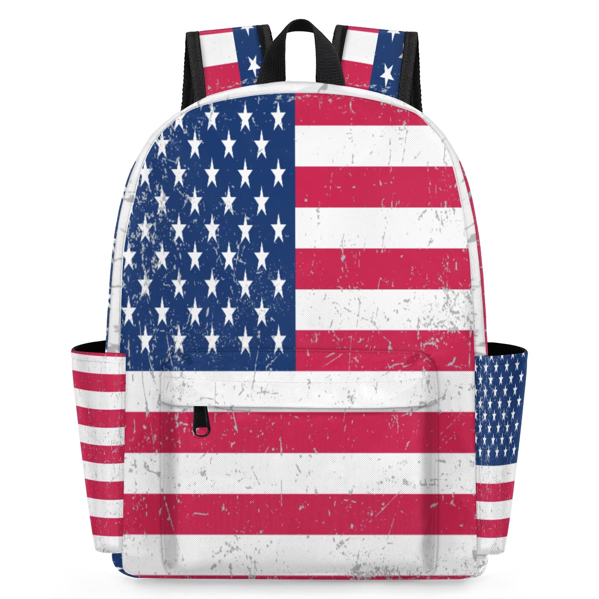 Sac à Dos Imprimé Drapeau - 22L Pour école, Voyage Ou Quotidien - Multi-poches Et Réglable - Enfant Et Adulte