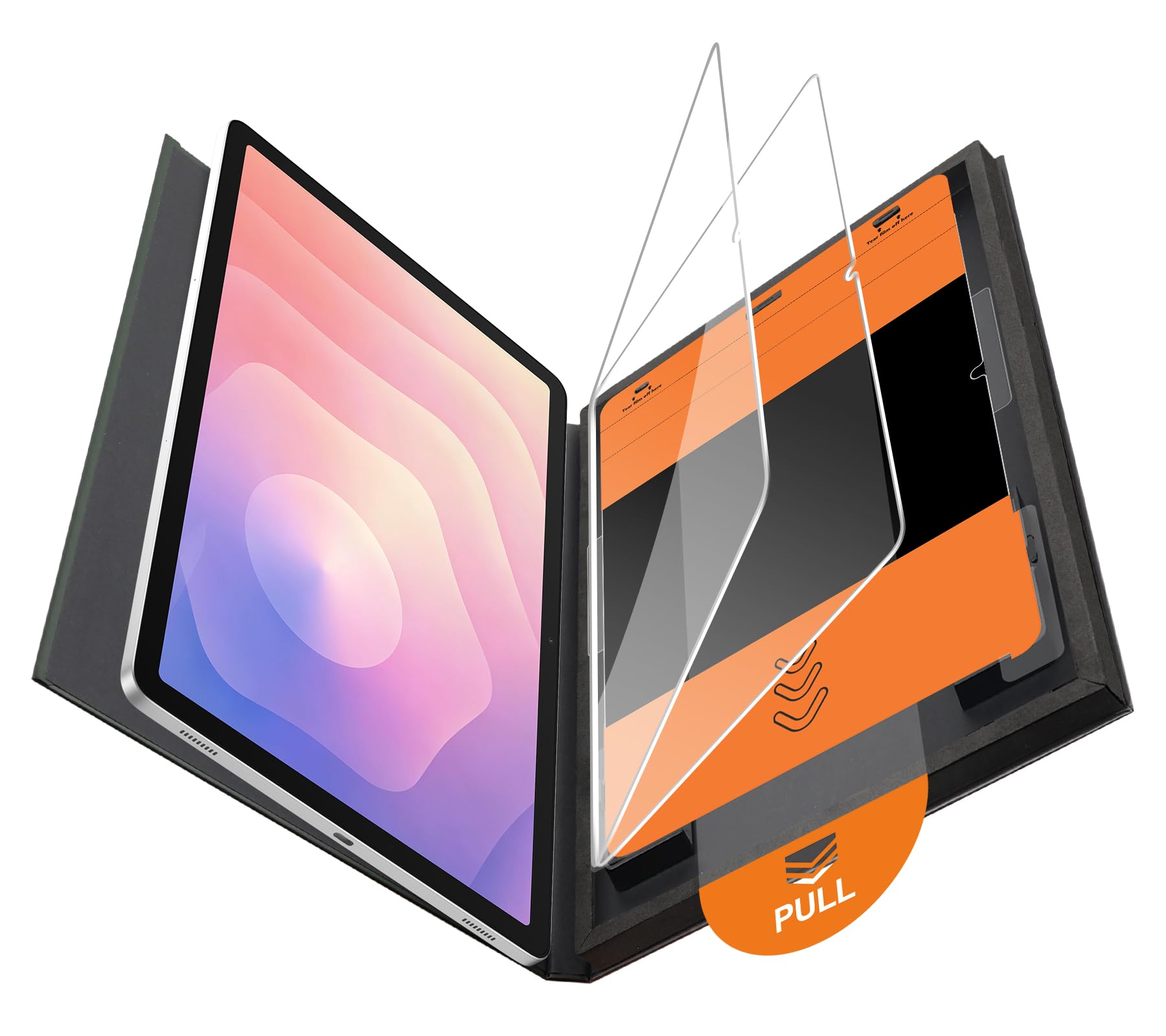 OMOTON 2 Pack Screen Protector for Samsung Galaxy Tab S11/S8/S7 | Tempered Glass with Easy Installation Auto-Dust Tray, Case Friendly/9H Hardness