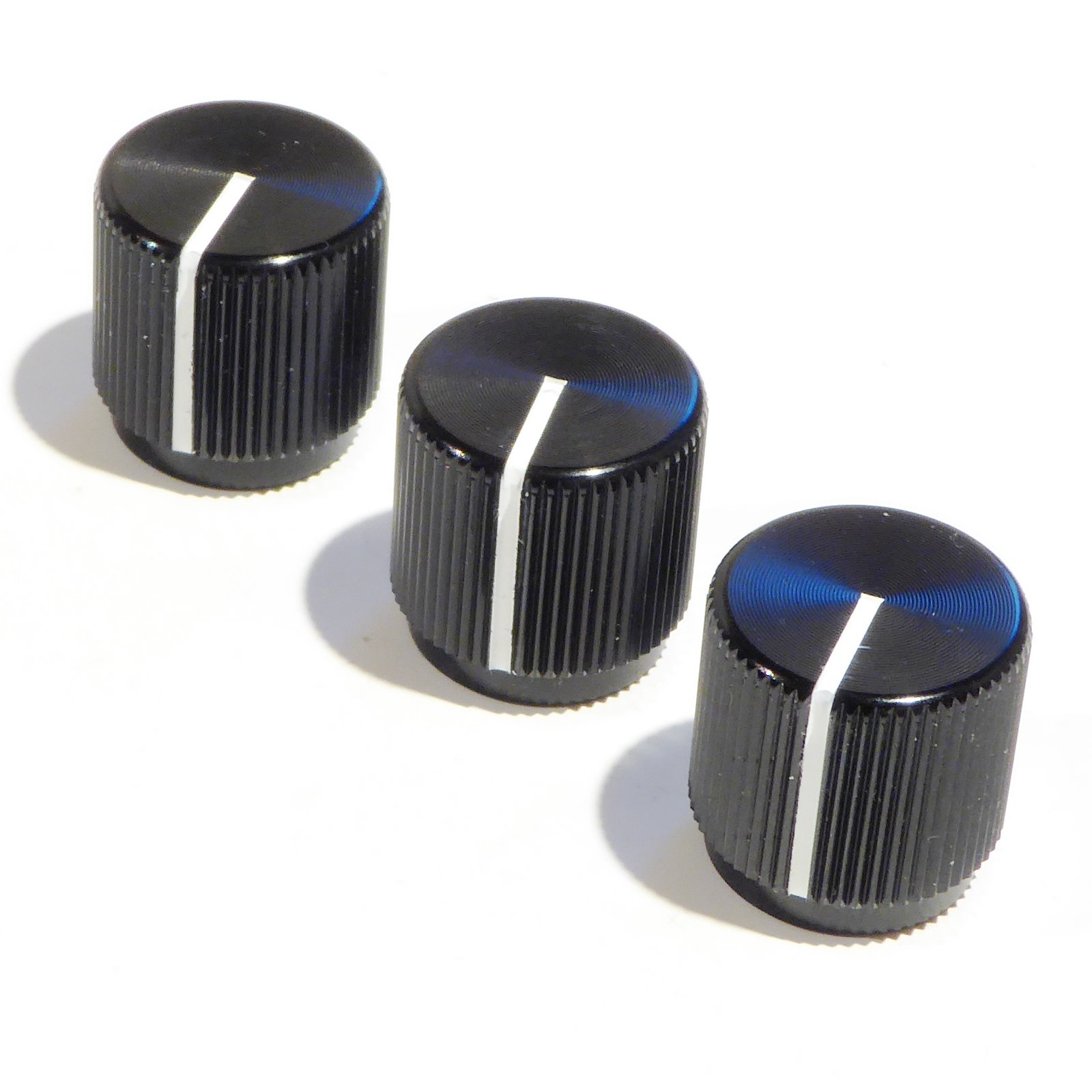 Manopola Di Controllo In Alluminio Reticolato &ndash; 35x16 Mm &ndash; Nero &ndash; Per Amplificatori Chitarra E Audio