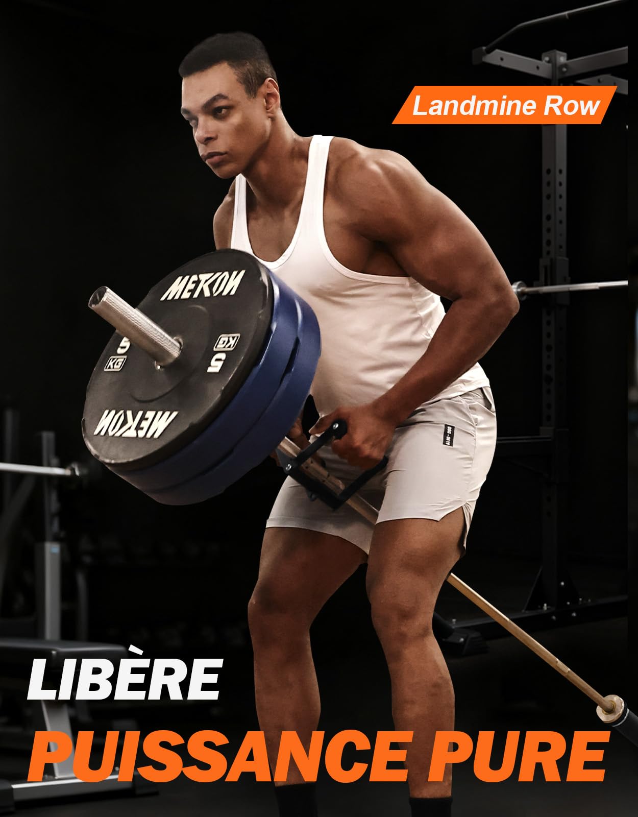 Fitarc Double D Attache de câble à poignée pour rangée pour salle de sport, attache antidérapante en V pour équipement de gym à domicile, attache de rail T pour l'entraînement du dos, attaches de