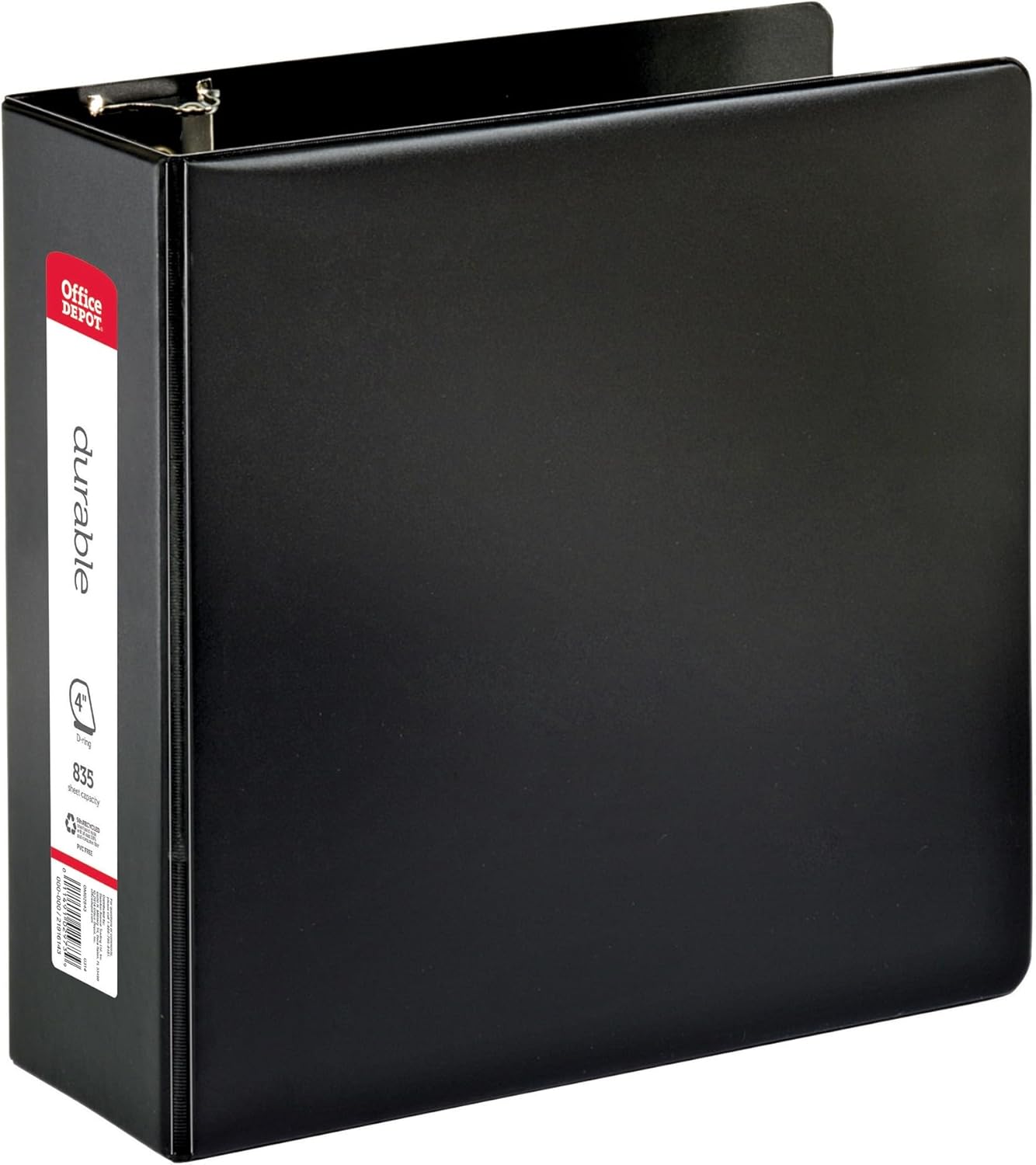 OfficeMax Durable Binder with Slanted DRing 4", Black