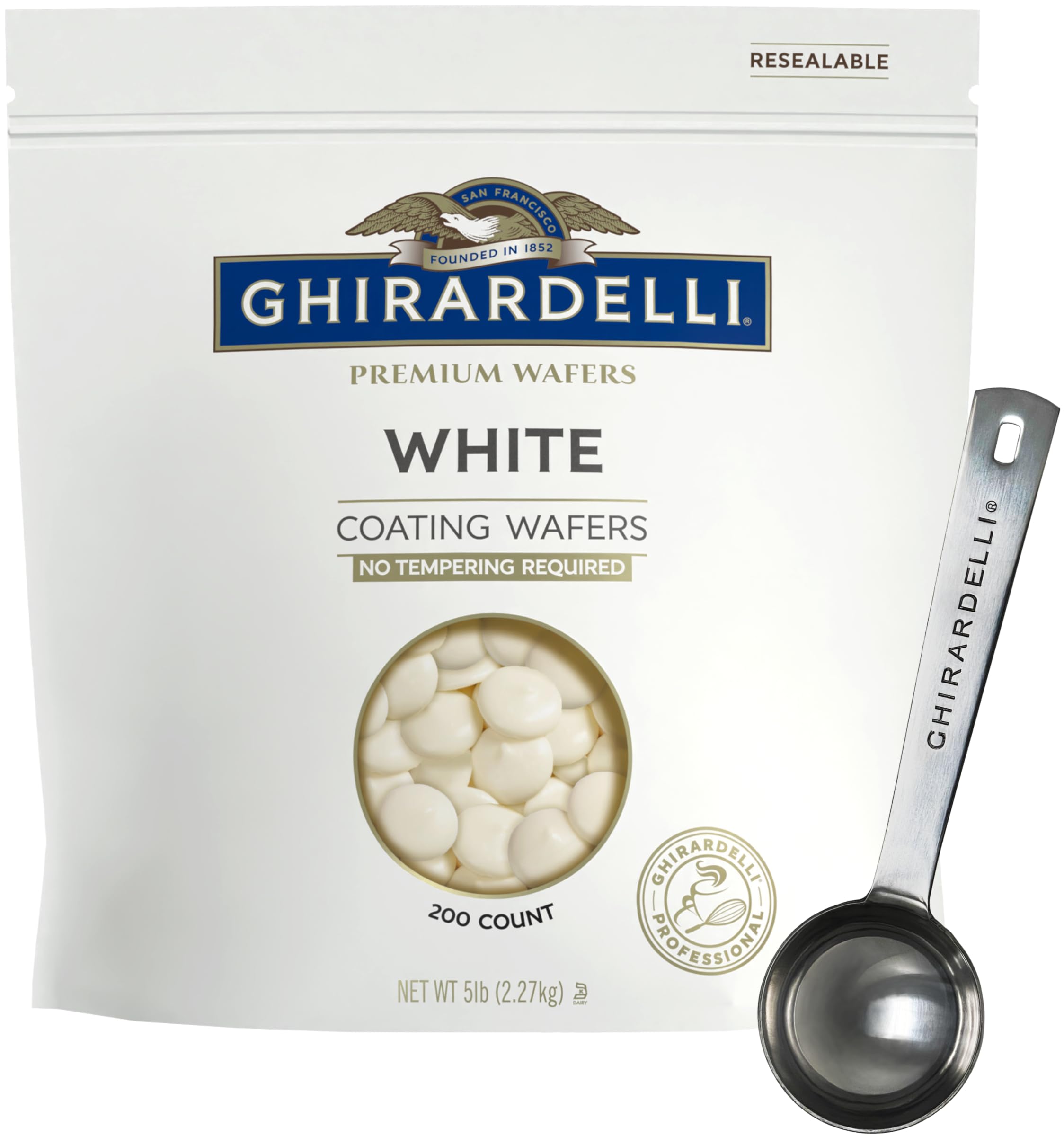 Amazon.com : Ghirardelli White Premium Coating Wafers, 5 lb Bag