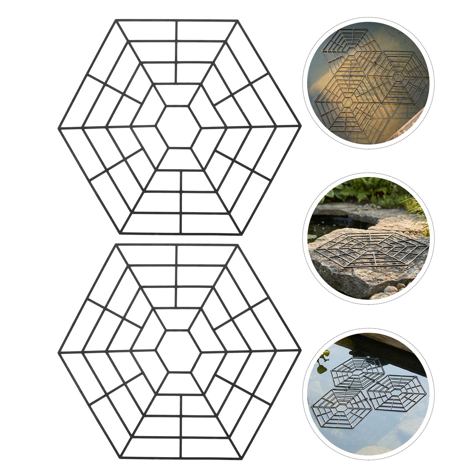 40 Unidades Red de Plástico Negro Hexagonal de Protección para Resistente a Aves y para para Estanques de Jardín