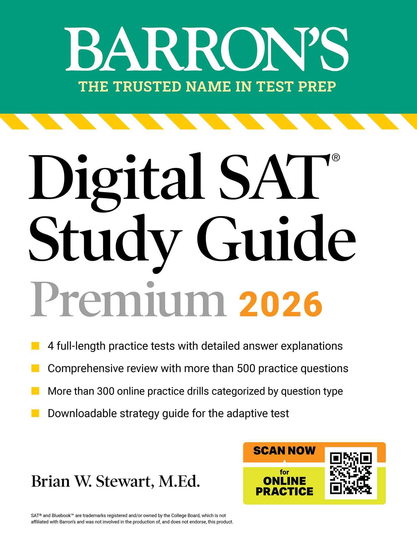 Digital SAT Study Guide Premium, 2026: 3 Practice Tests + Comprehensive Review + Online Practice (Barron's SAT Prep)