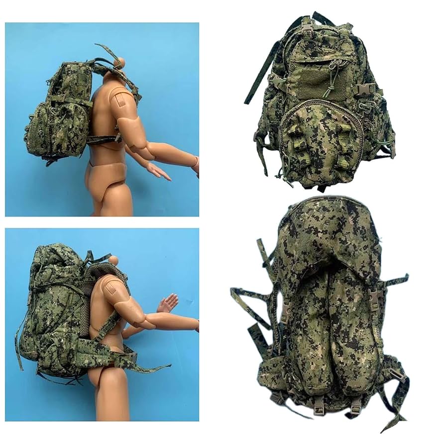 集約チョッキ フレーム付リュック 個人用装具 Amazon | KLKCMS 1/6 アクションフィギュア バックパック