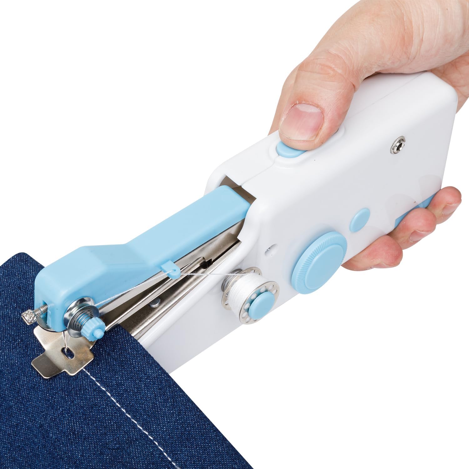 Product image of Handheld Sewing Machine CS101 Sewing Machine for Beginners Portable Electric Mini and Samll Hand Held Kit for Adults and Kids Ages 8-12 Included Mannual and Accessories,Sewing Hem and Quick Stitching