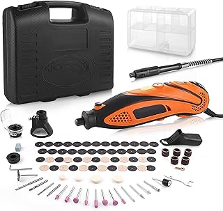 LSRL Rotary Tool 135W, 6 Speed 8000-35000rpm, Multi Rotary Tool Kit with 108PCS、4 Attachments and Carrying Case,for Cutting, Engraving, Drilling, Grinding, Polishing