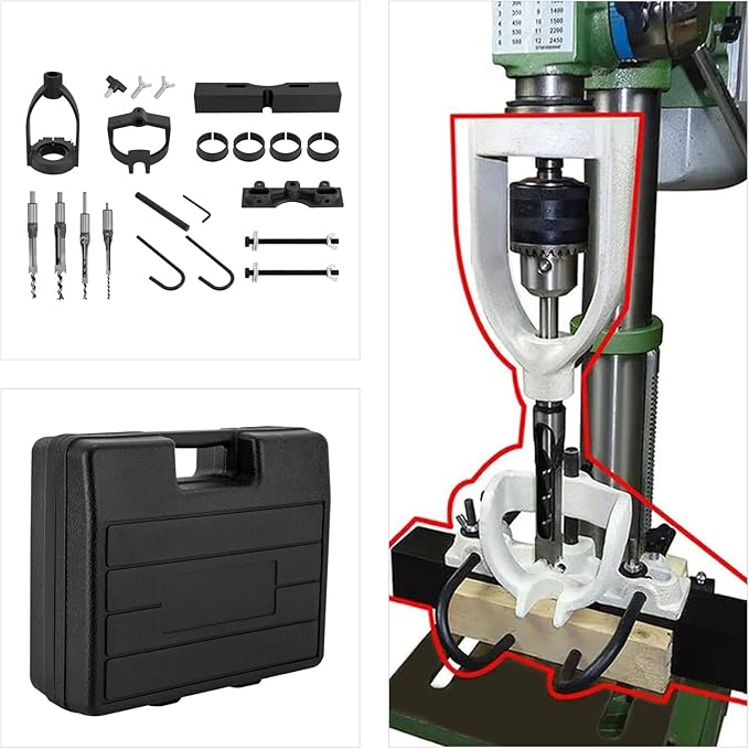 Mortising Attachment for Drill Press, 4 Model Drills Chisel Set Mortise