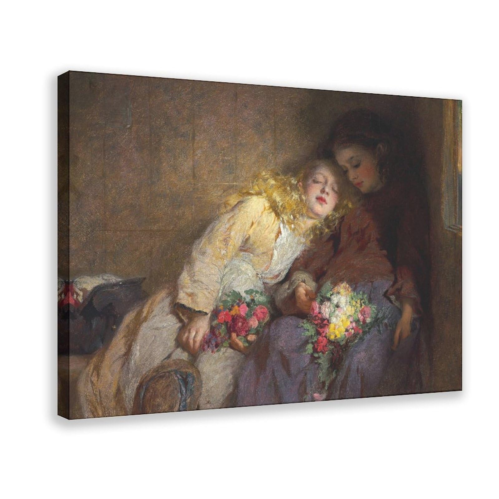 DFJyjFGJJ George Elgar Hicks,The Return Home Canvas Poster And Wall Art Picture Print Modern Family Bedroom Decor 20" L X 30" W