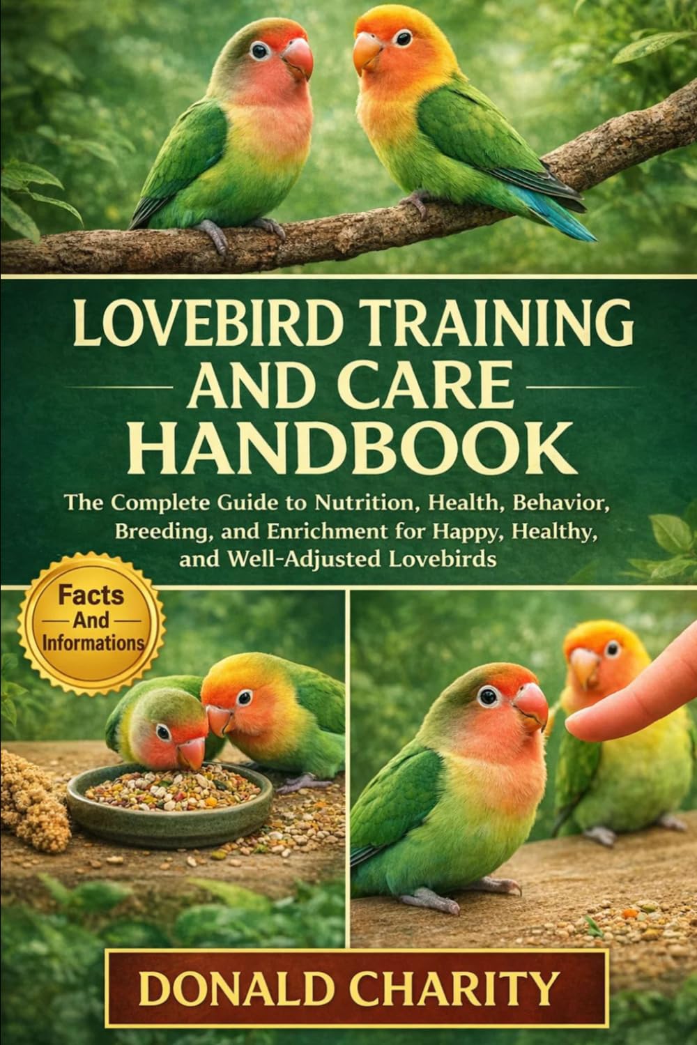 LOVEBIRD TRAINING AND CARE HANDBOOK: The Complete Guide to Nutrition, Health, Behavior, Breeding, and Enrichment for Happy, Healthy, and Well-Adjusted Lovebirds.