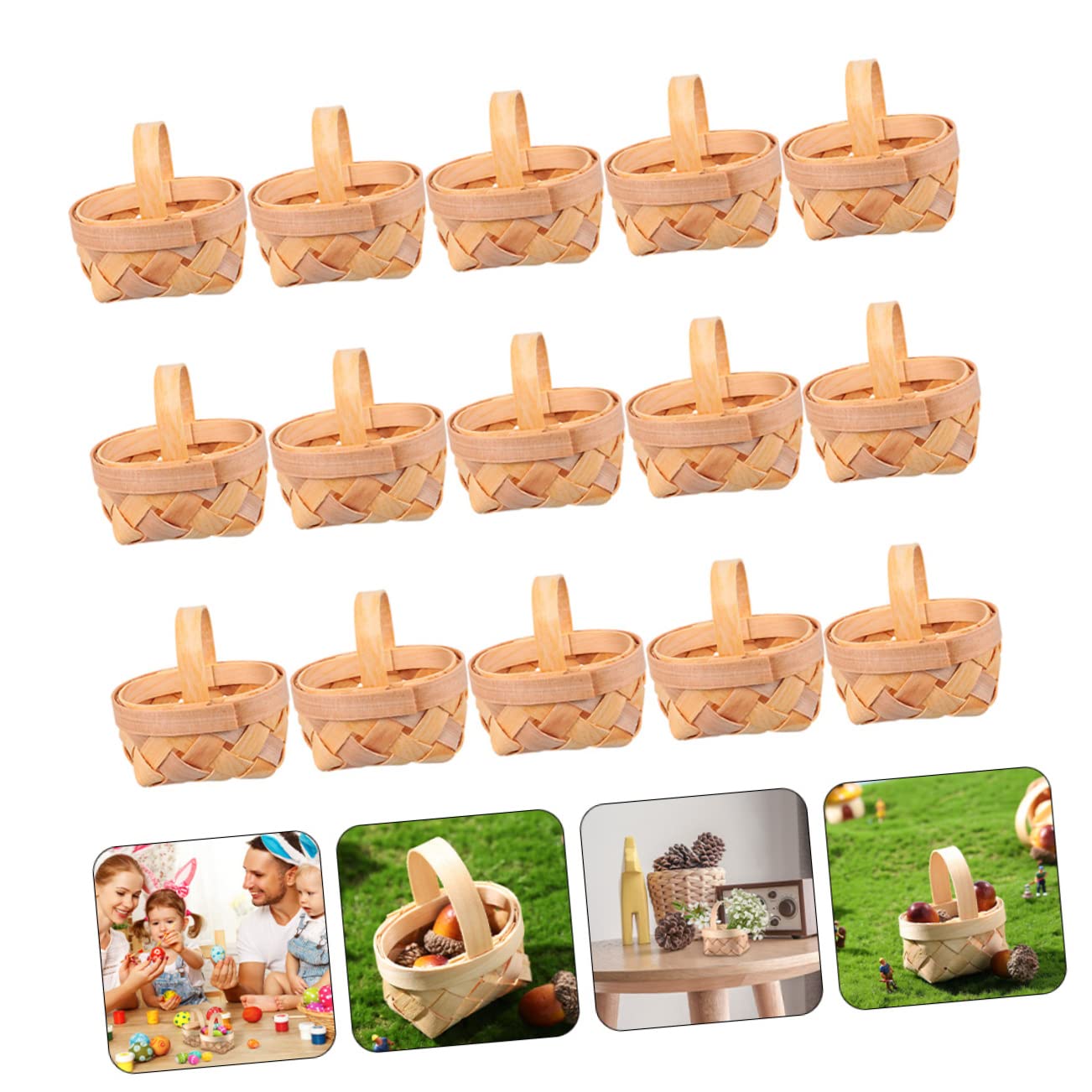 Yardwe 45piezas Cestas De Dulces Tejidas Mano De Canastas Para Decoración De Bodas y Para Empacar Golosinas Fiestas y Celebraciones