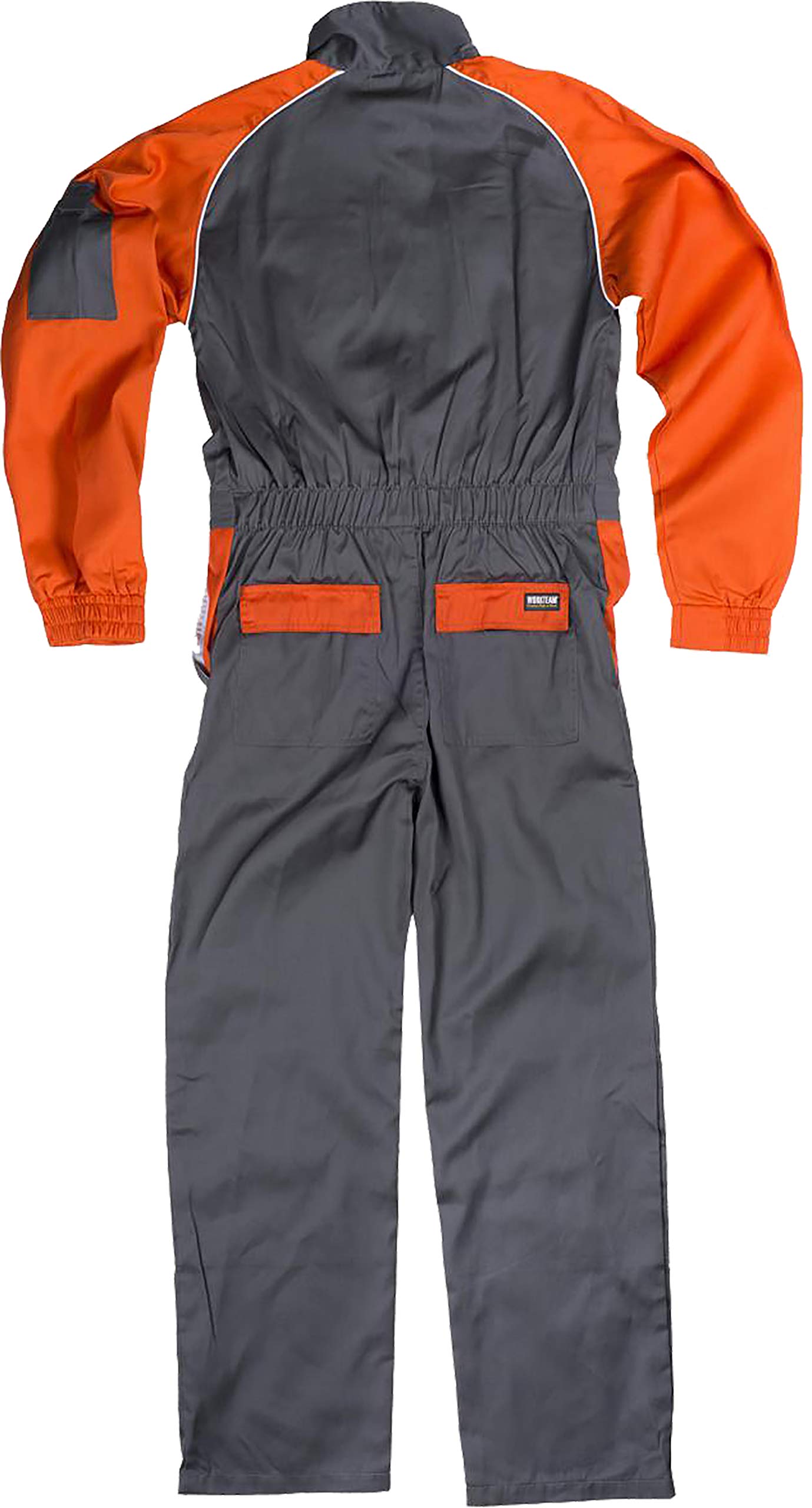 WORKTEAM Buzo de Trabajo Bicolor con Rodilleras Reforzadas, Cremallera Oculta por Solapa, Multibolsillos y Cintura Elástica. Unisex