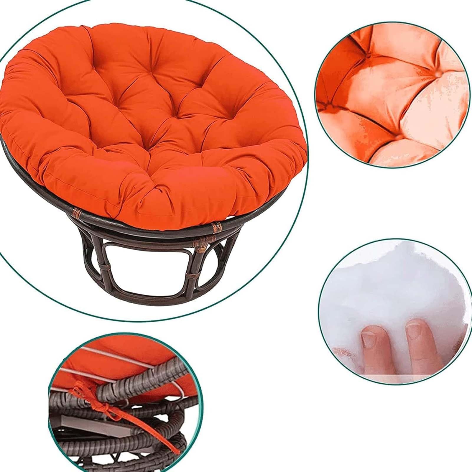 SitzkissenPapasan-Stuhlkissen, runde Schaukelkissen, Outdoor-Innenkissen, wasserdichtes Kissen zum Aufhängen von Eierstühlen, klappbares Gartensofa, rutschfestes Tatami-Kissen für drinnen und draußen,