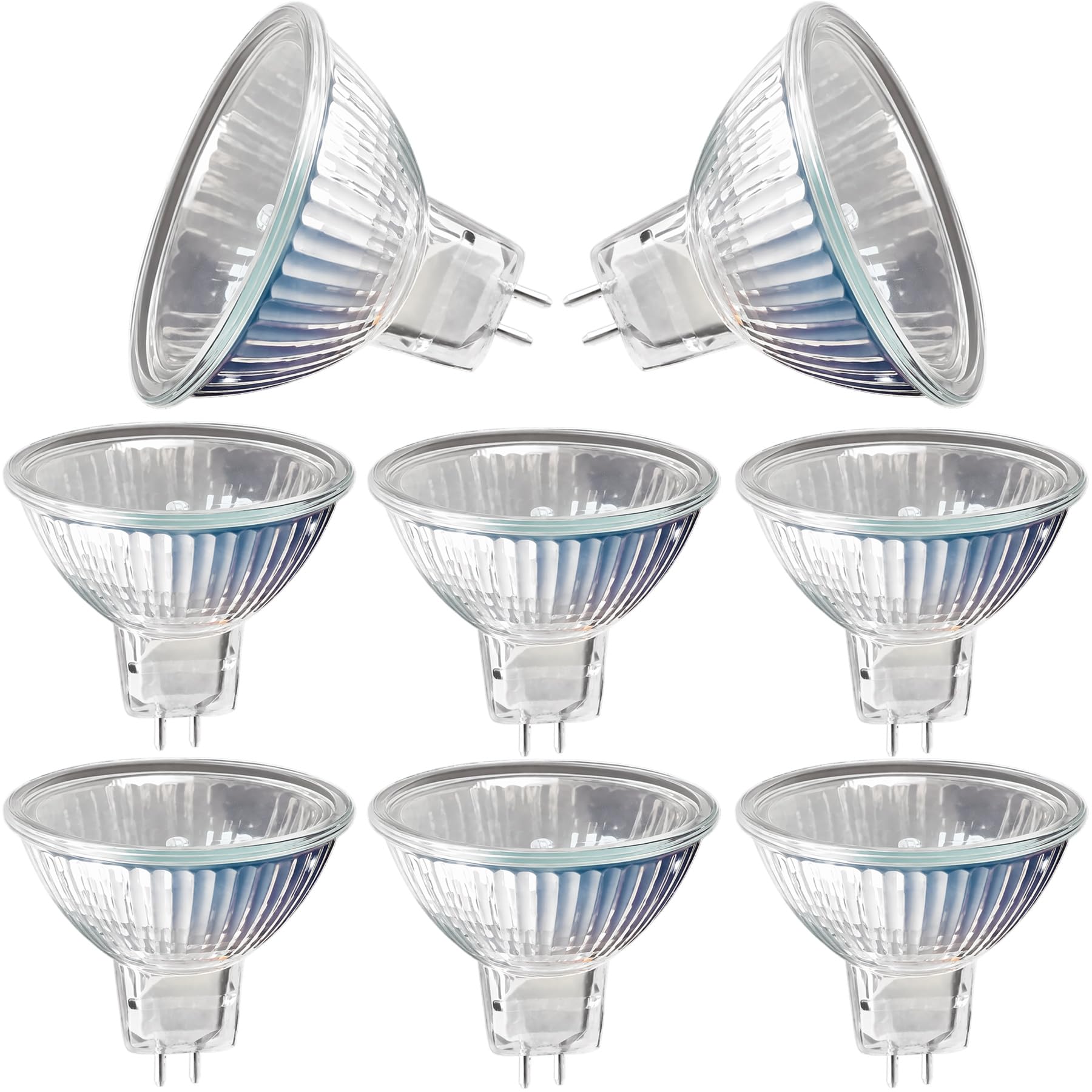 IuulFex MR16 Halogen Light Bulbs 8 Pack, 12V 35W GU5.3 Spotlight Bulbs for Ceiling Lights, Dimmable 2 Pin Halogen MR16 Bulbs 2700K Warm White