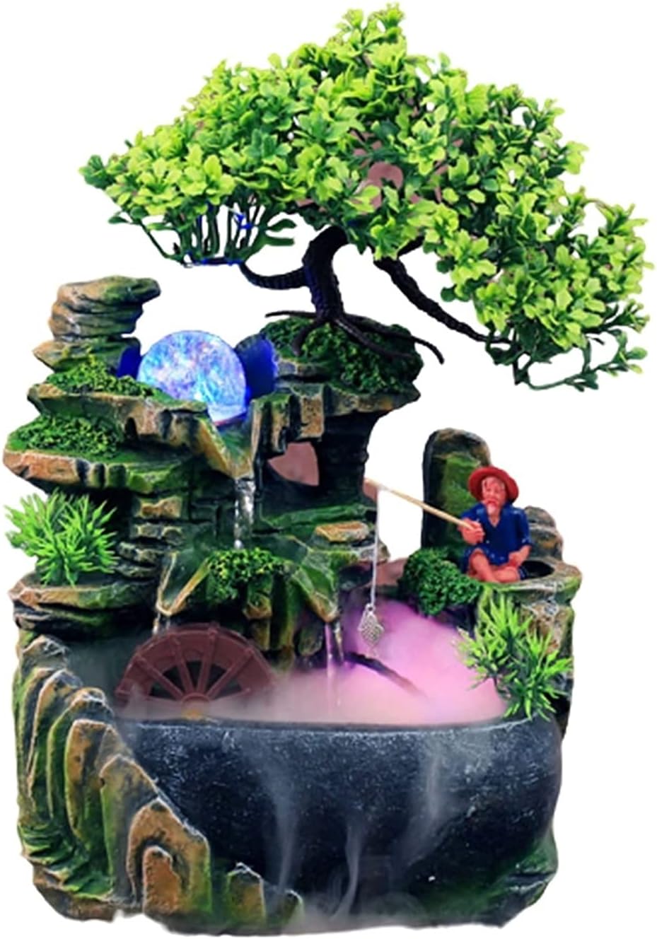 屋内噴水・噴水 卓上噴水、 導いたオフィスホームリラクゼーションのための噴水の木の流れる噴水の噴水のオフィスの卓上デスクトップ盆栽