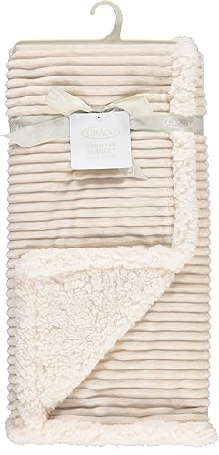 Miniatura 2 de Graco Manta de bebé ultrasuave y lujosa, 30 x 40 pulgadas, forro polar texturizado de pana de doble cara con respaldo de sherpa