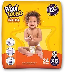 Fralda Descartável Infantil Extra Absorção Piquitucho para Bebê Hipoalergênico M/G/XG (X-Grande)