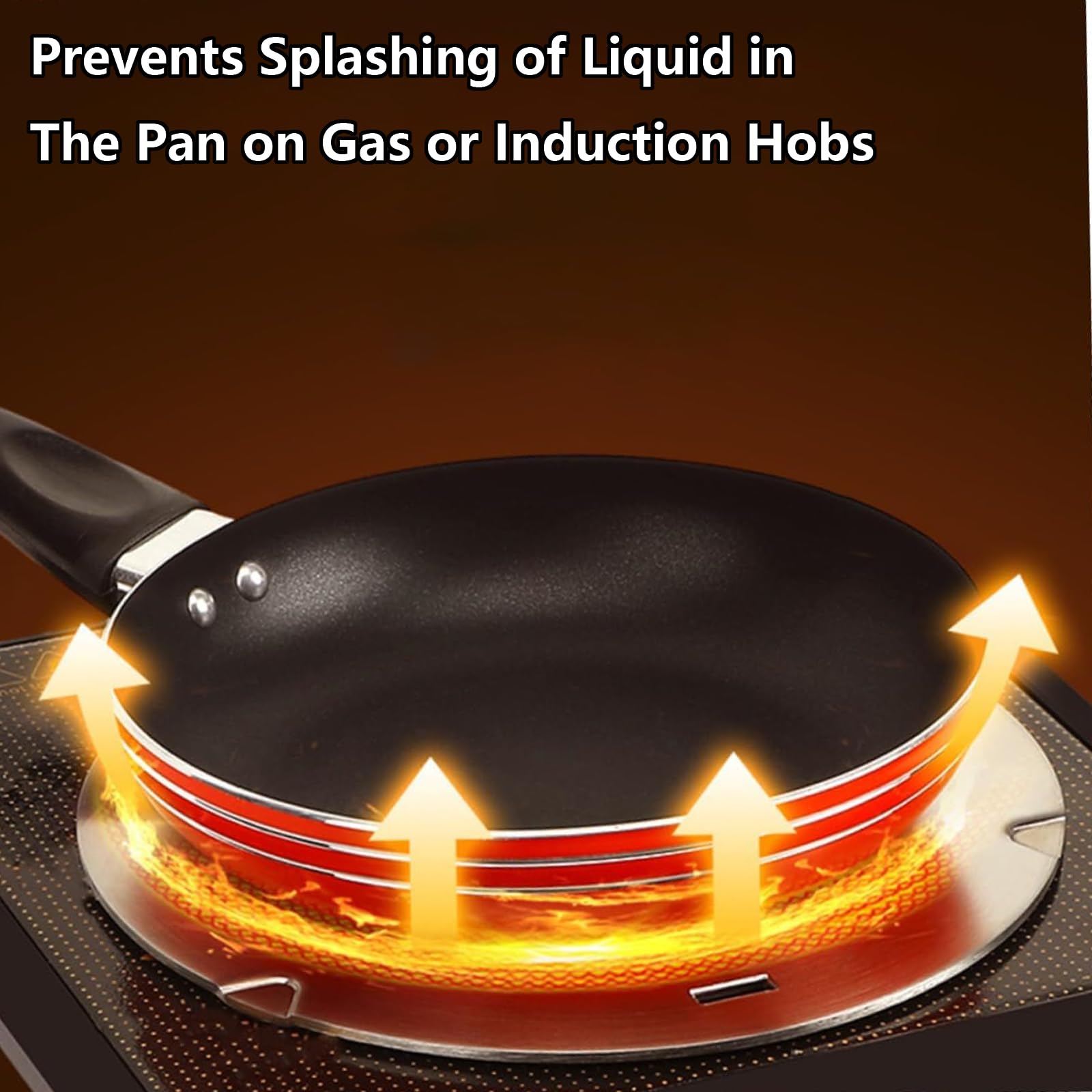 Plaque D'adaptation à Induction 24 Cm Avec Poignée Amovible - Pour Cuisinière à Gaz, En Acier Inoxydable, Multifonction