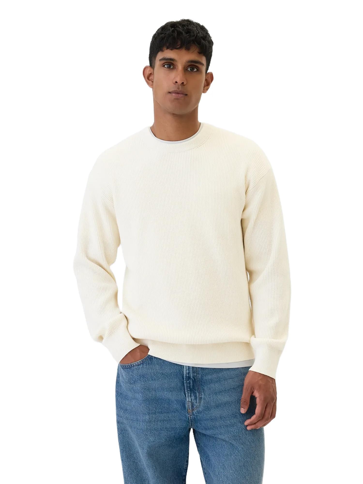 GAP Pull à col rond pour homme en maille de qualité supérieure - 2