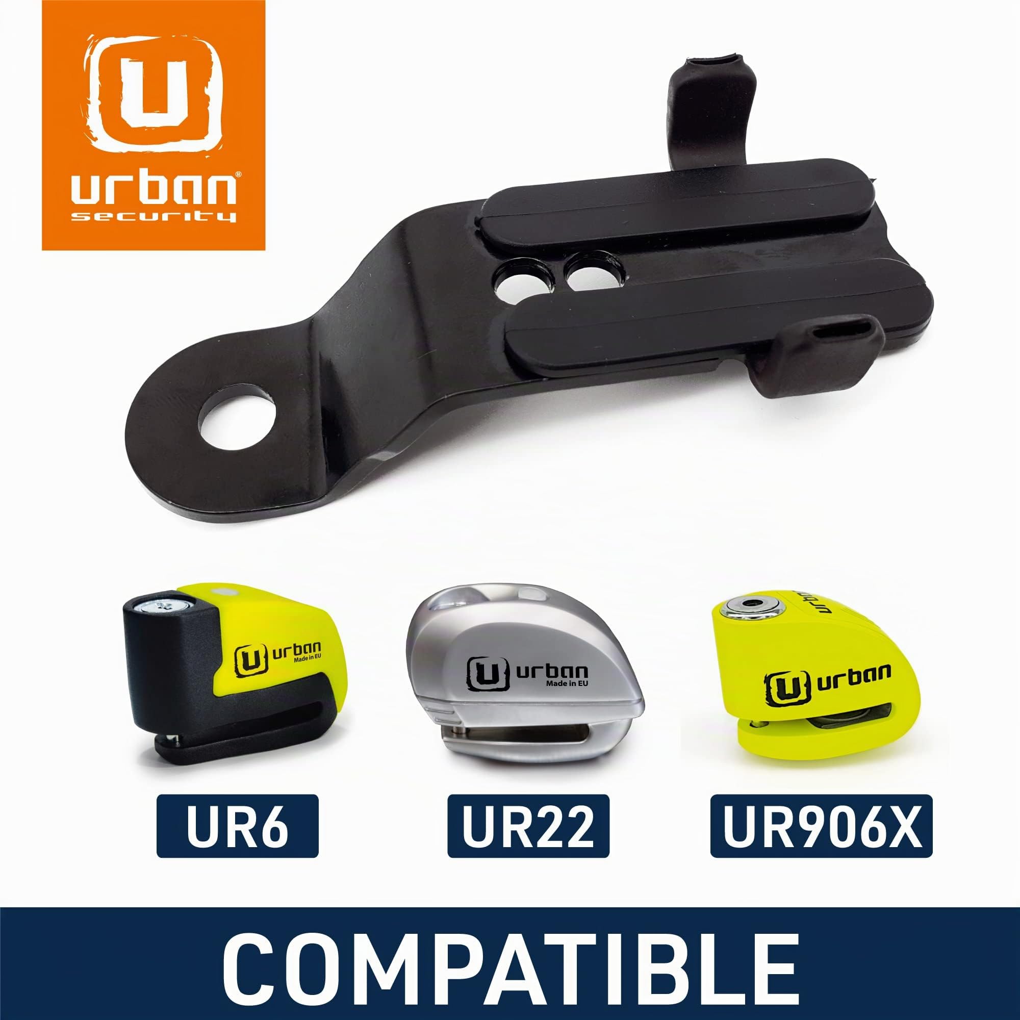 urban UR351 Support de Transport pour antivol Moto Bloque Disque Alarme UR6/UR22/UR906X à Fixer aux vis - Vous Pouvez Le Transporter verrouillé